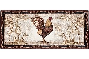 Vibrant Rooster Kitchen Rug: A Farmhouse Charm for Your Home
