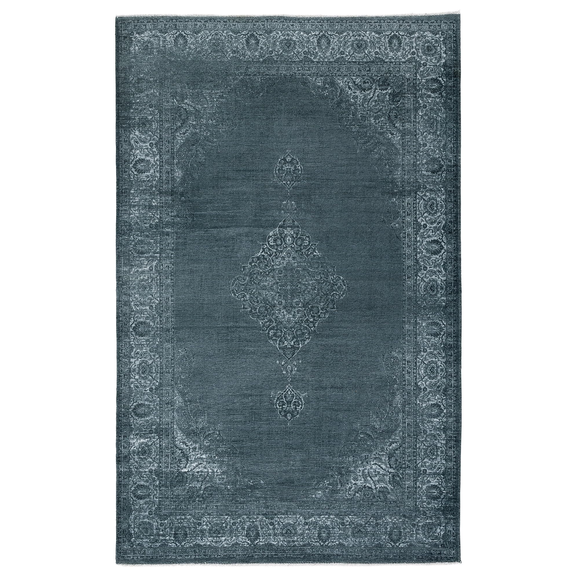 Vintage tapijt blauw beige - Merel in Wonderland