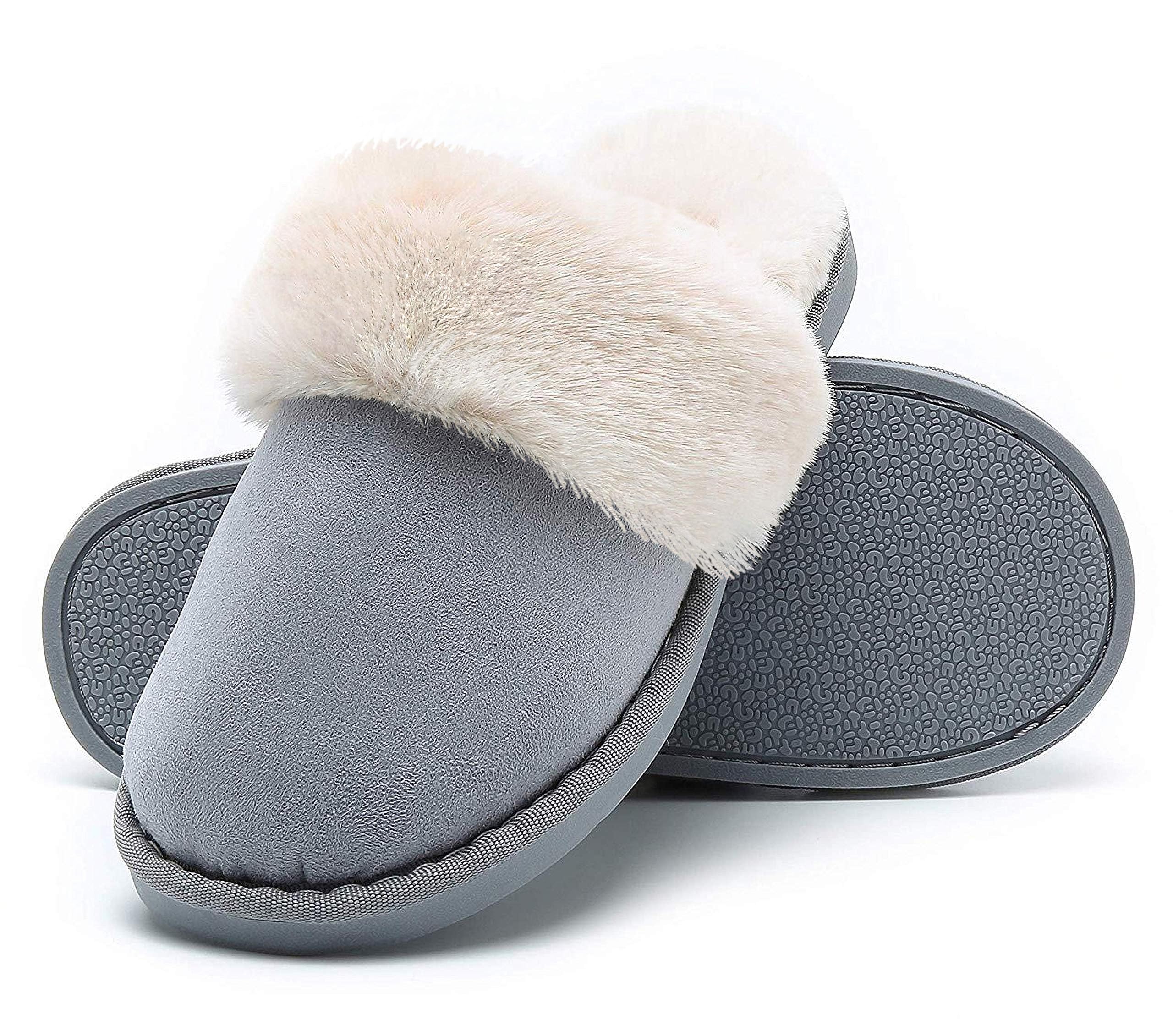 Pantofole Scamosciate da Donna Uomo Invernali Interne Ciabatte Casa Morbida Autunno Inverno Memoria Schiuma Pavimento Indoor Outdoor