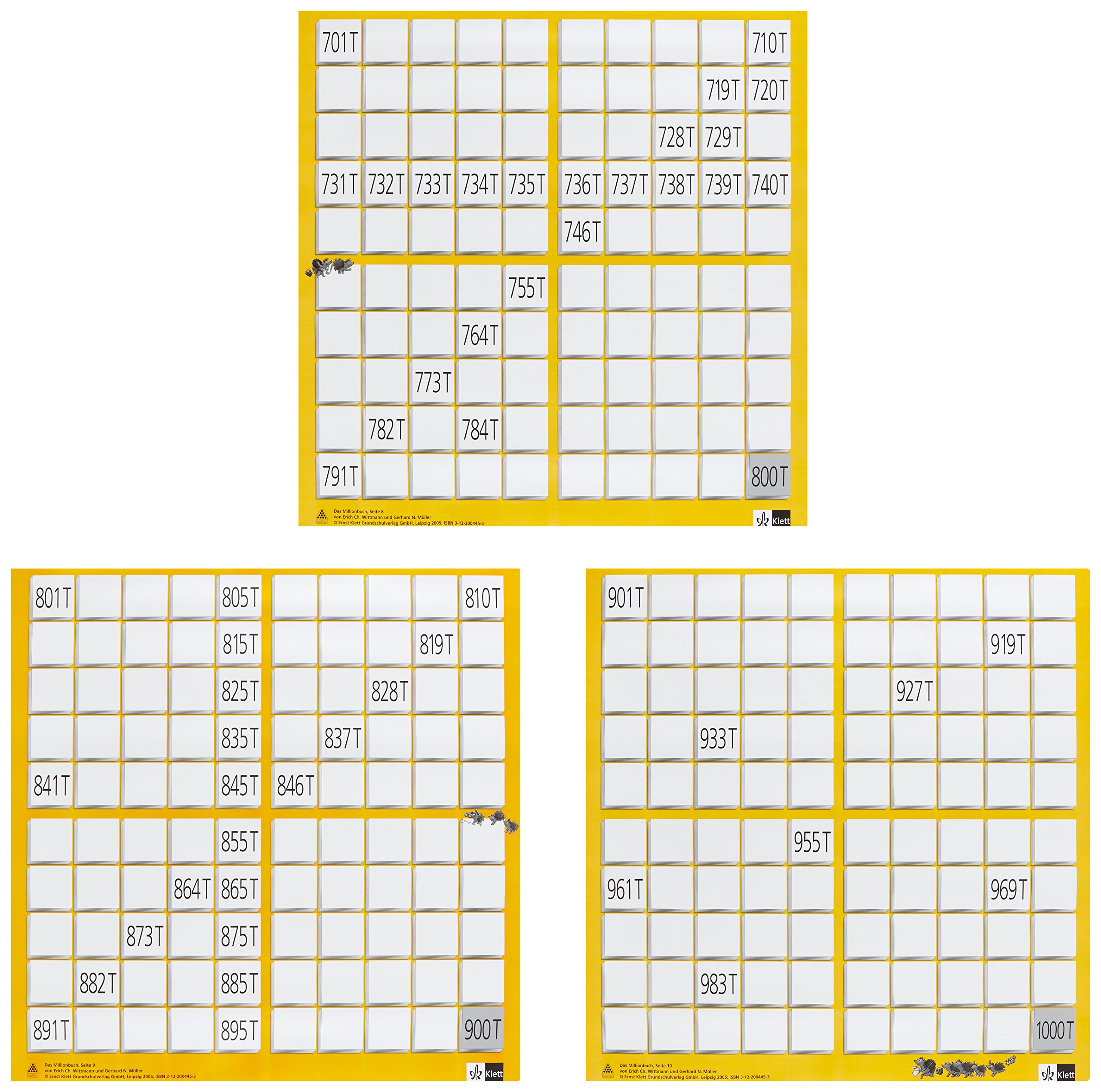 Programm Mathe 2000. Mein Millionbuch: 4. Schuljahr (10 Poster á 105x105 cm)