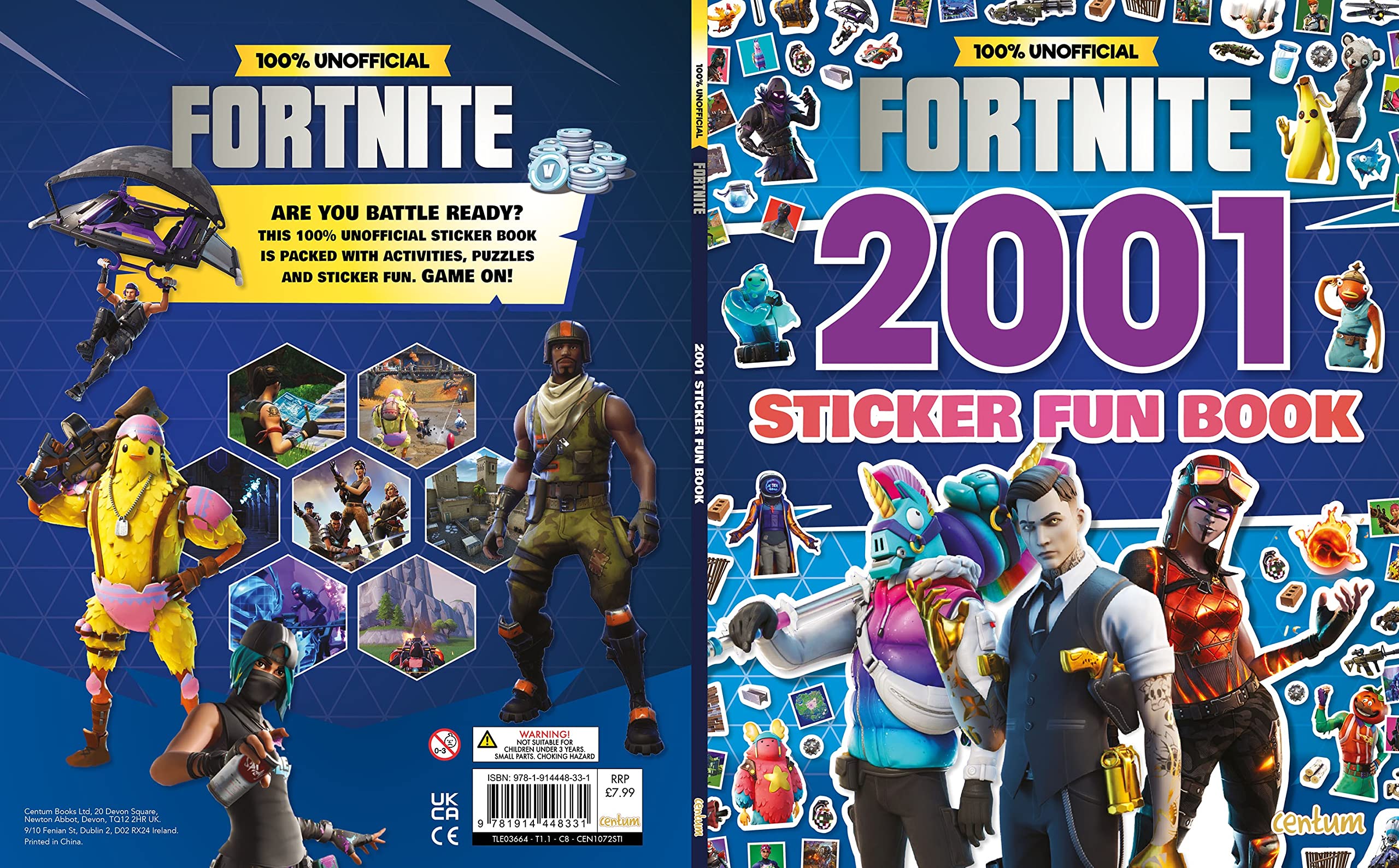 Unofficial Fortnite 2001 Sticker Book
