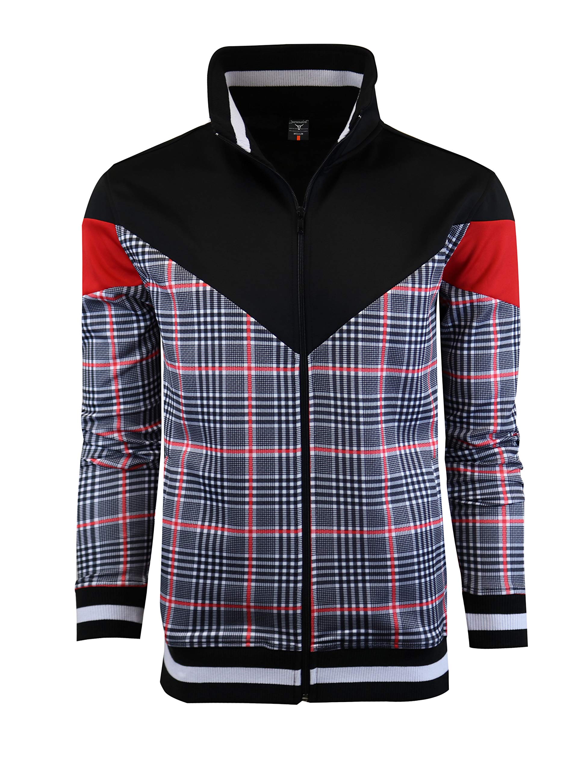 SCREENSHOT-TRACK JACKET Mens Urban Hip Hop Premium Track Jacket - Slim Fit Side Taping Sportswear Urbanwear Streetwear Top