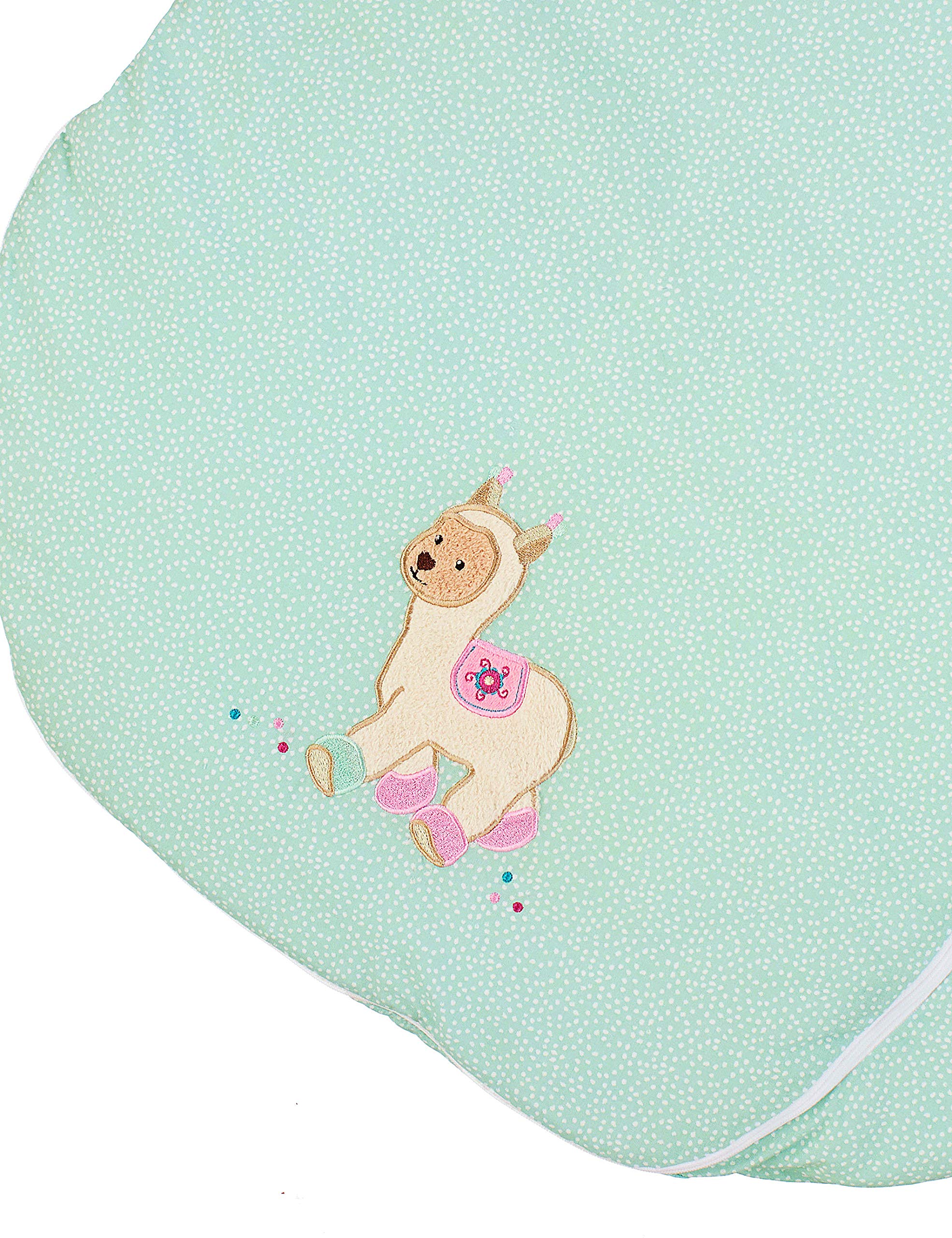 Sterntaler Schlafsack für Kleinkinder, Ganzjährig, Funktionsschlafsack Kuschelzoo, Reißverschluss, Größe: 110, Mintgrün
