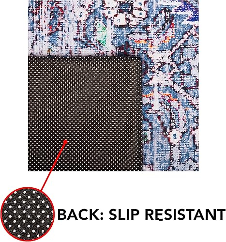 Miniatura 8 de SAFAVIEH Tucson Collection - Alfombra de área de 6 x 9 pies, diseño de medallón persa, no desprende pelusa, lavable a máquina y antideslizante,