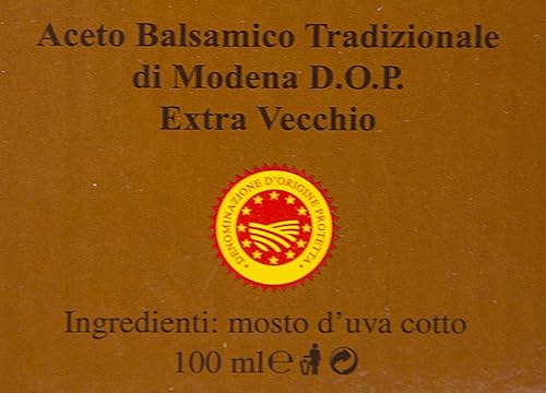 Miniatura 7 de Vinagre balsámico de Modena Traditional, de 25 años, certificado DOP La puntuación más alta del Consorcio de Modena. Aceto Balsámico Tradizionale