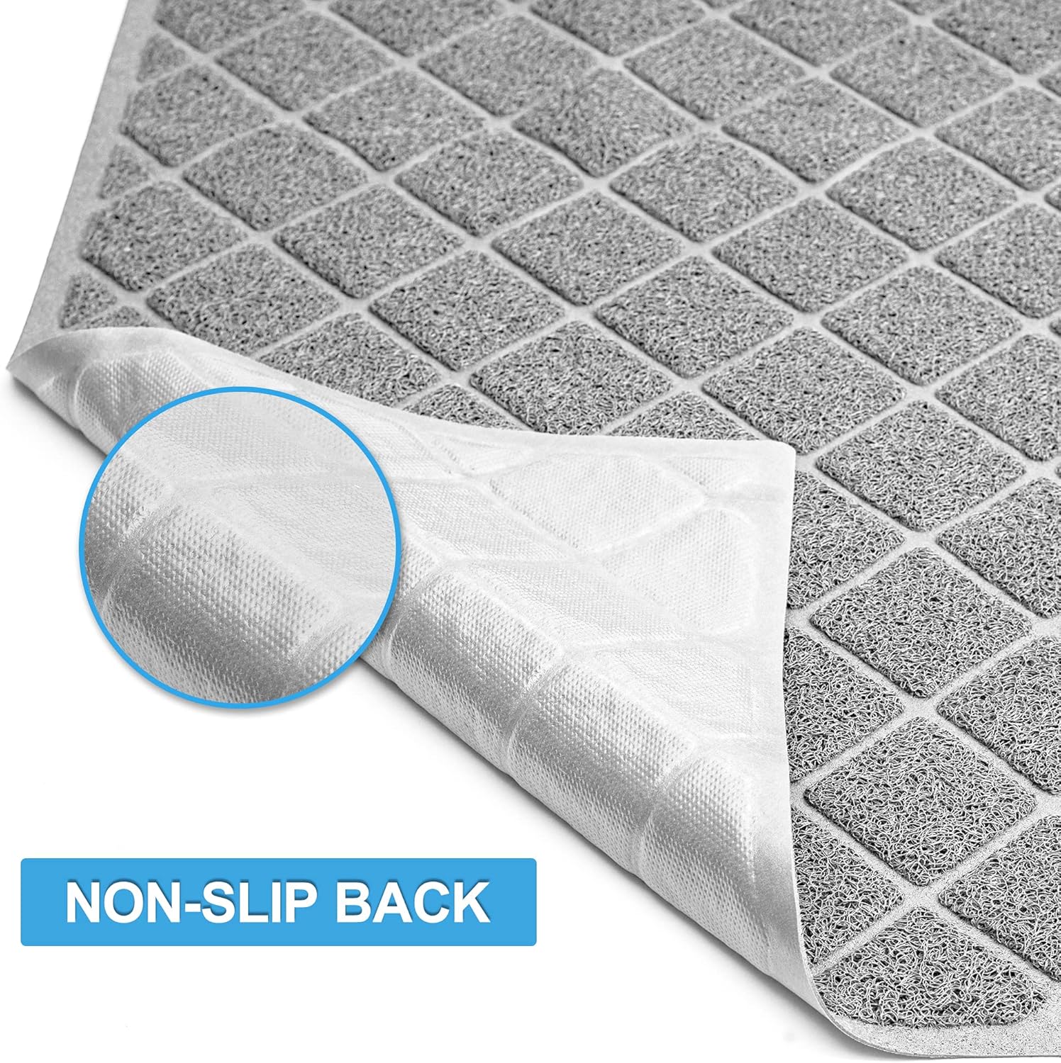 Niubya Premium Cat Litter Mat, 47" Long x 35" Wide, Non-Slip and Waterproof Design, Soft on Paws, Easy to Clean