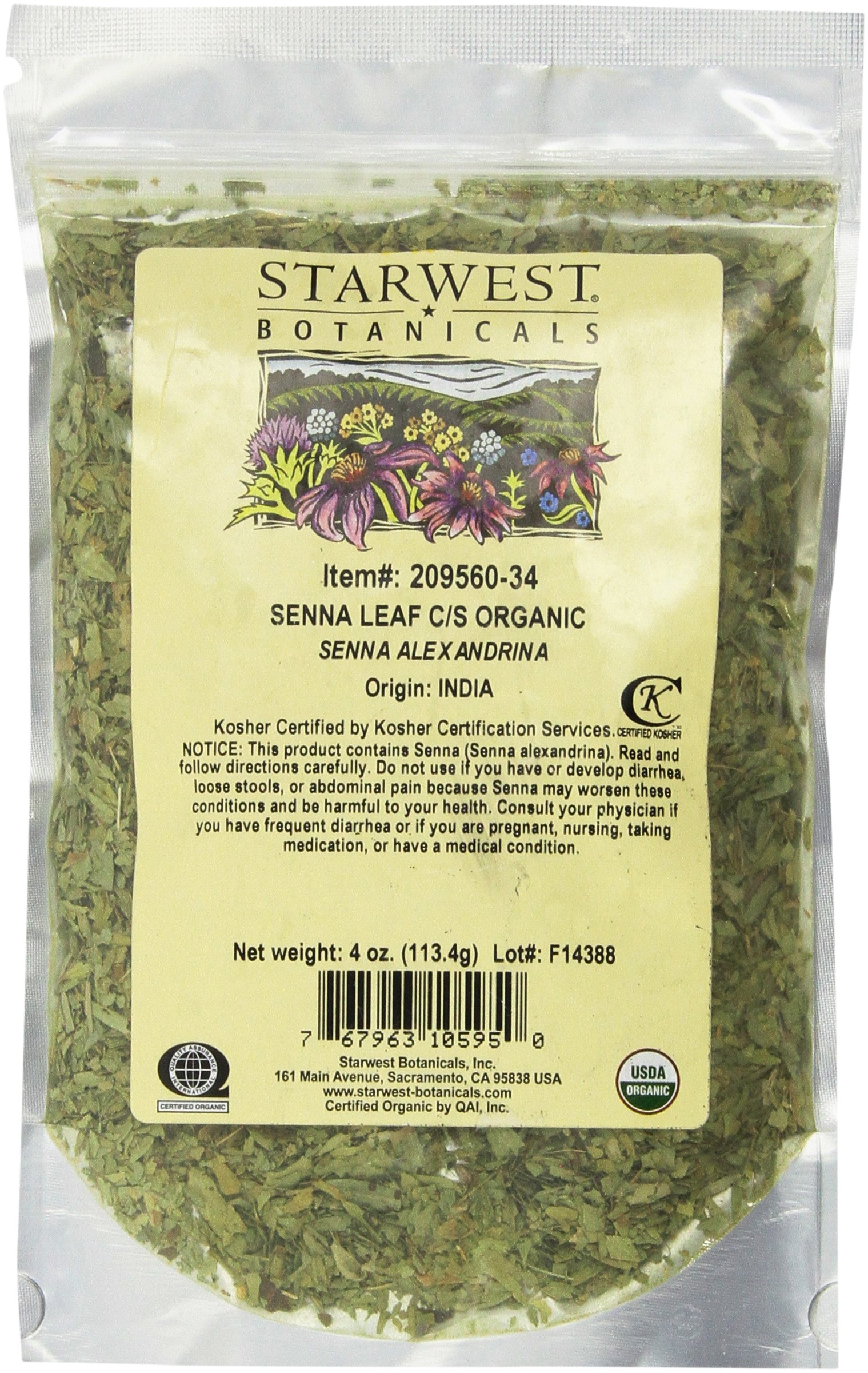 Starwest BotanicalsOrganic Senna Leaf C/S