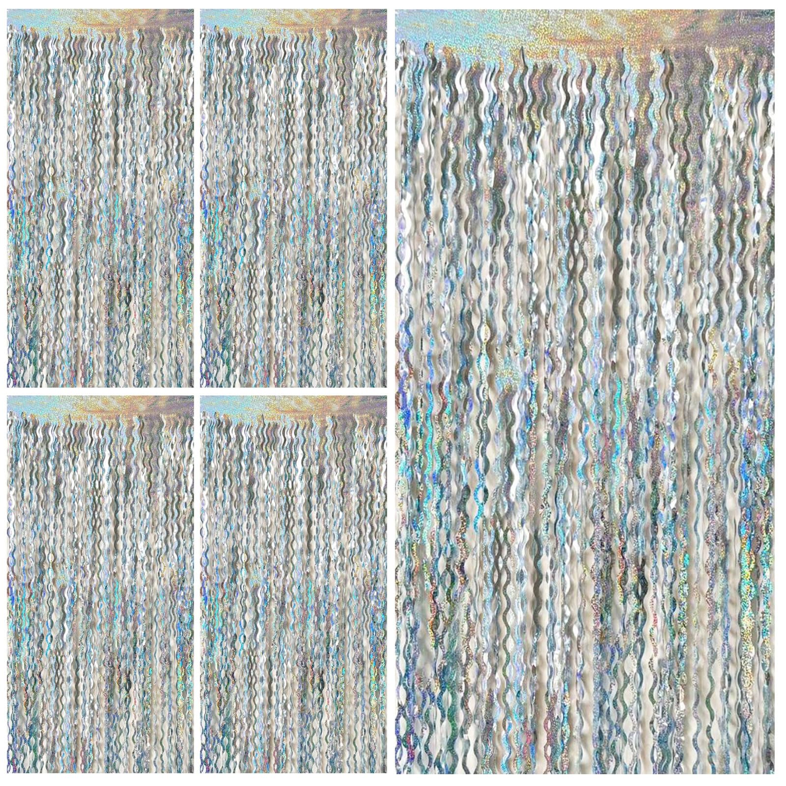 Shimmering Foil Fringe Backdrop - Party Decorations -9