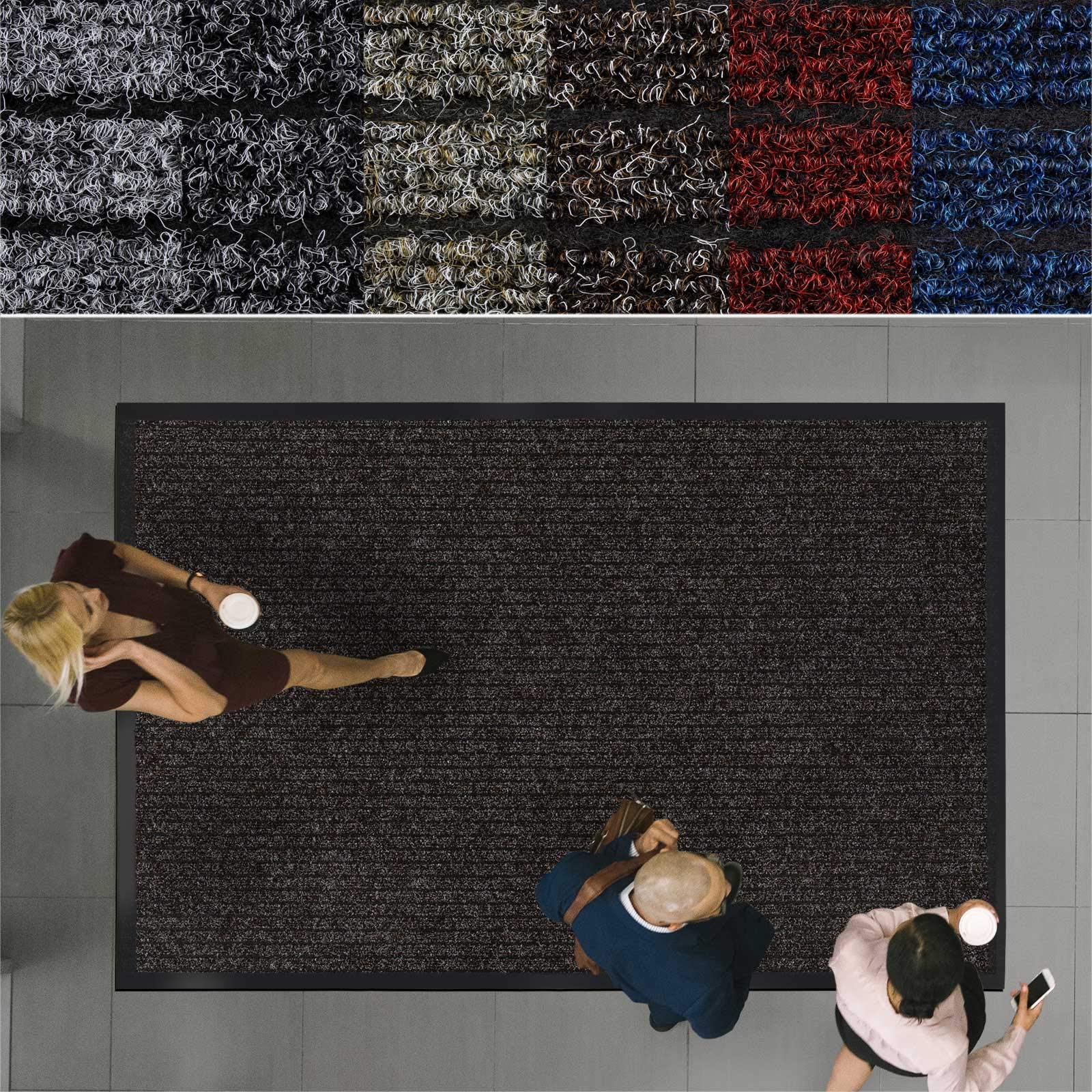 Floordirekt Zerbino Dura | Robusto e Resistente | Disponibile in molte misure e colori | Zerbino antiscivolo per interni ed esterni (Marrone, 66 x 185 cm)