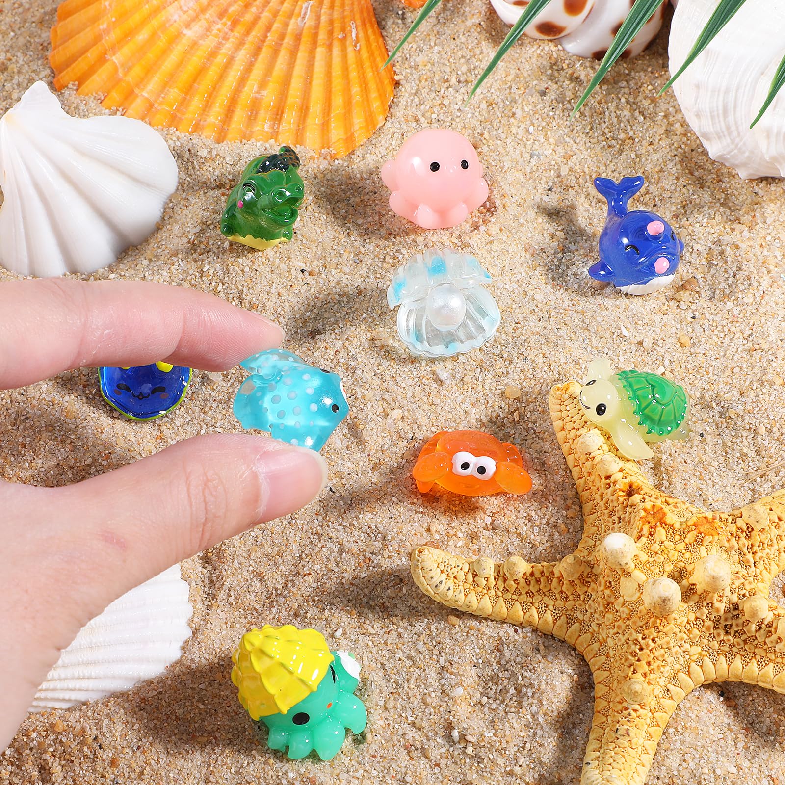 Muñecas Pequeñas Figuras De Animales Marinos De Resina 36 Piezas