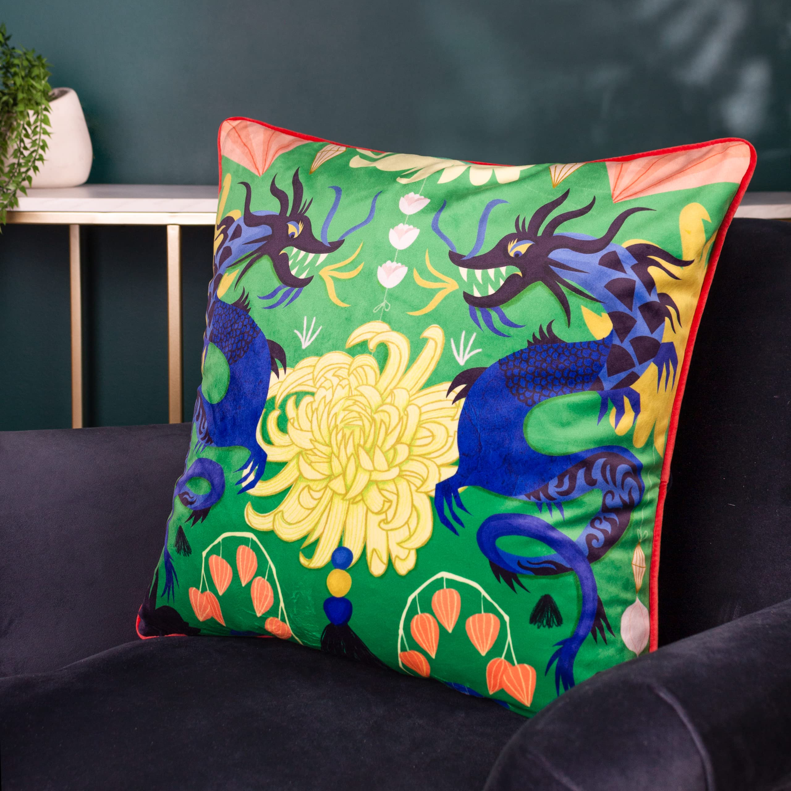 Kate Merritt Velvet Cushion 50cm x 50cm
