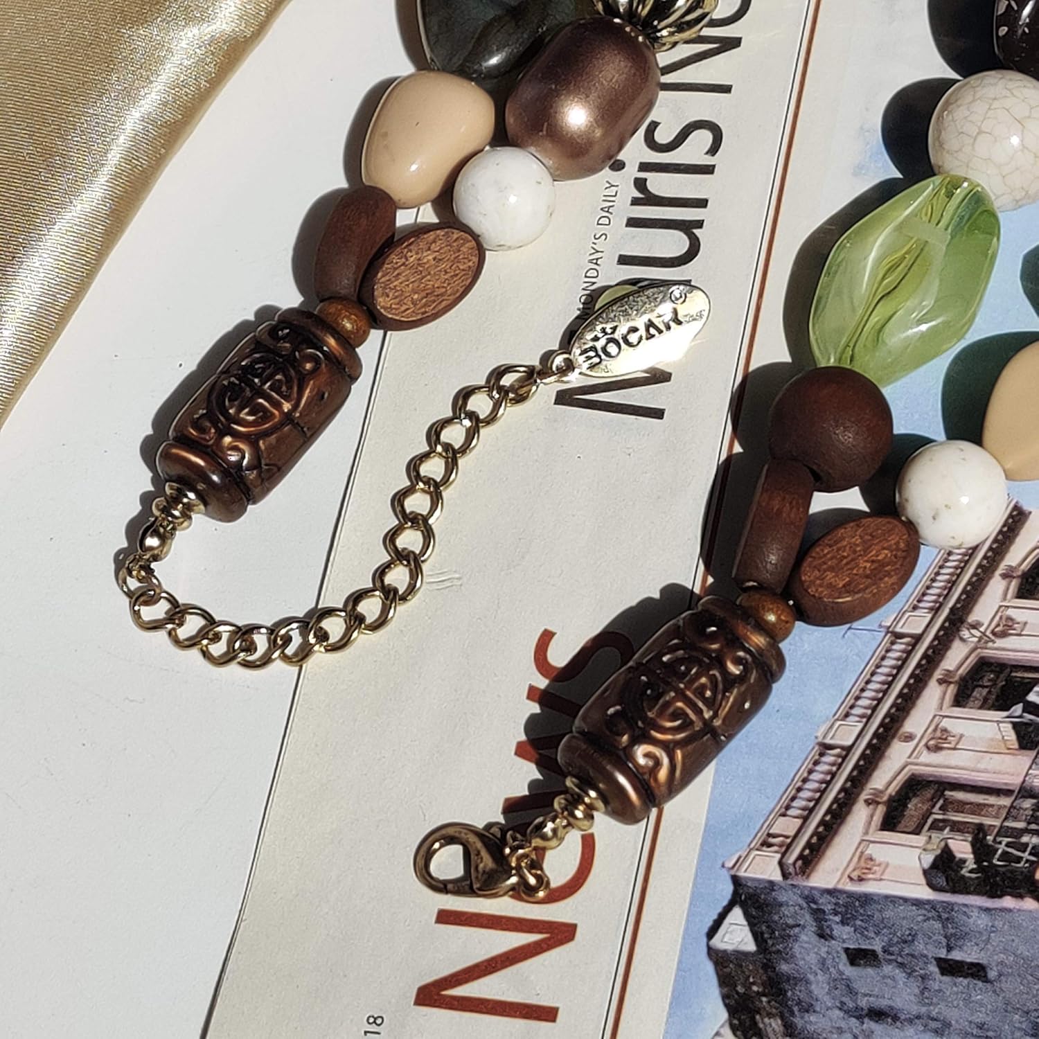 Bocar Chunky Necklaces for Women Trendy, 2 Layer Statement Necklace Fashion Collar Necklace, Handmade Costume Jewelry Women Gifts - Image 7