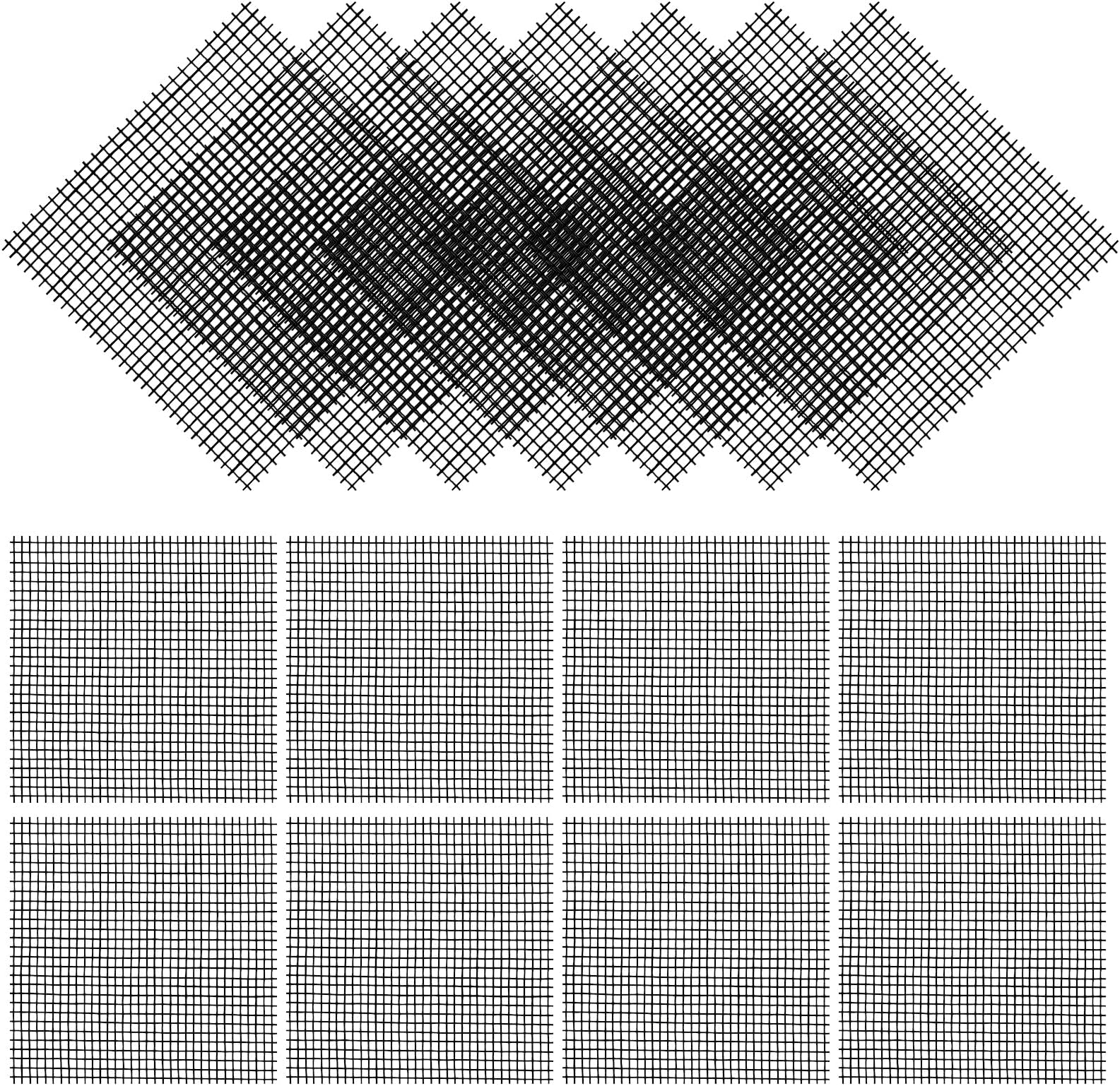 Mozeat Lens 50 Pieces Flower Pot Mesh Pad Bonsai Mesh Flower Pot Drainage Mesh Garden Drainage Mesh Hole Screens Potted mesh mat for Garden Prevent Soil Loss Anti, 10x10cm