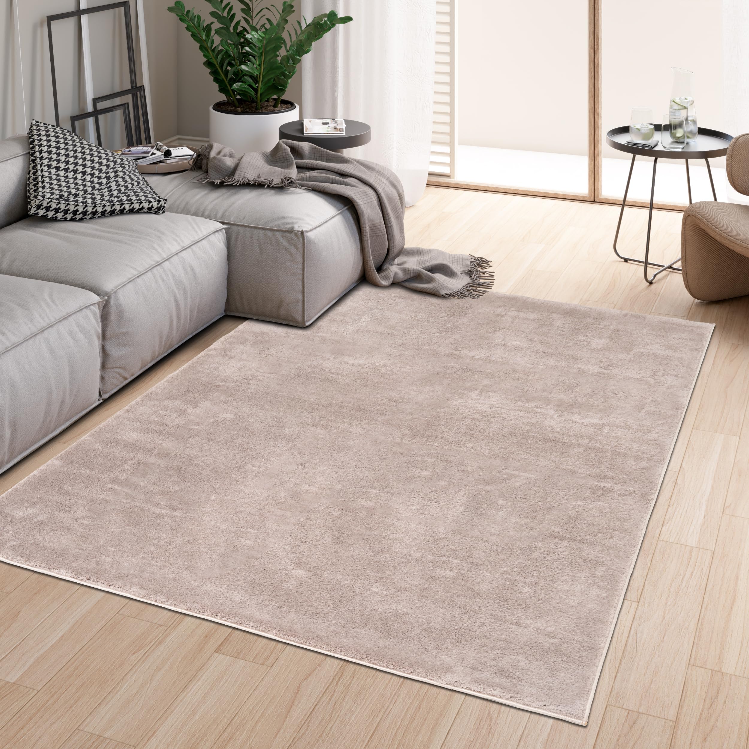 homeart Area Rugs, Soft, Short Pile Monochrome Carpets, Anti-Slip Backing, Machine Washable - Image 3