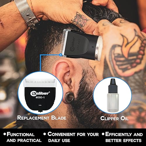 Miniatura 2 de 380 ACP - Cuchilla de repuesto de cerámicatitanio Cortadora inalámbrica desmontable y ajustable Cortadora de pelo profesional para hombres con