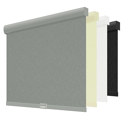 ChrisDowa Cordless Blackout Roller Shades for Windows, Striped Free-Stop Window