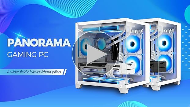 ゲーミングPC RTX4060/Ryzen5 5600X Panorama White Gaming PC Desktop -AMD Ryzen 5 5600X 3.7 GHz
