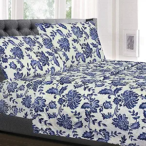 Queen Size Bed Sheets - Breathable Luxury Sheets with Full Elastic & Secure Corner Straps Built In - 1800 Supreme Collection Extra Soft Deep Pocket Bedding Set, Sheet Set, Queen, Tuscany