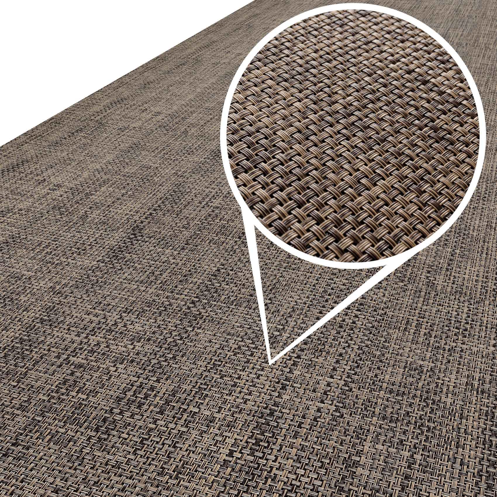 ANRO Tappeto passatoia per interni ed esterni, impermeabile, per balcone, terrazza, corridoio, resistente alle intemperie, marrone, lavabile, 350 x 100 cm