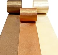 Vista 8 de Cinta de satén de otoño de 65.7 yardas x 1.97 pulgadas de ancho, color marrón, naranja, amarillo, para manualidades, regalos, envoltura, tarjeta