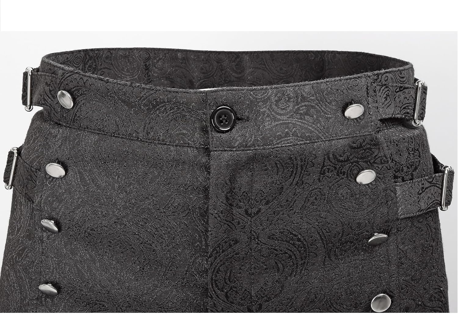 KUOIN Mens Medieval Renaissance Pants Goth Fancy Trousers Victorian Costume - Image 4