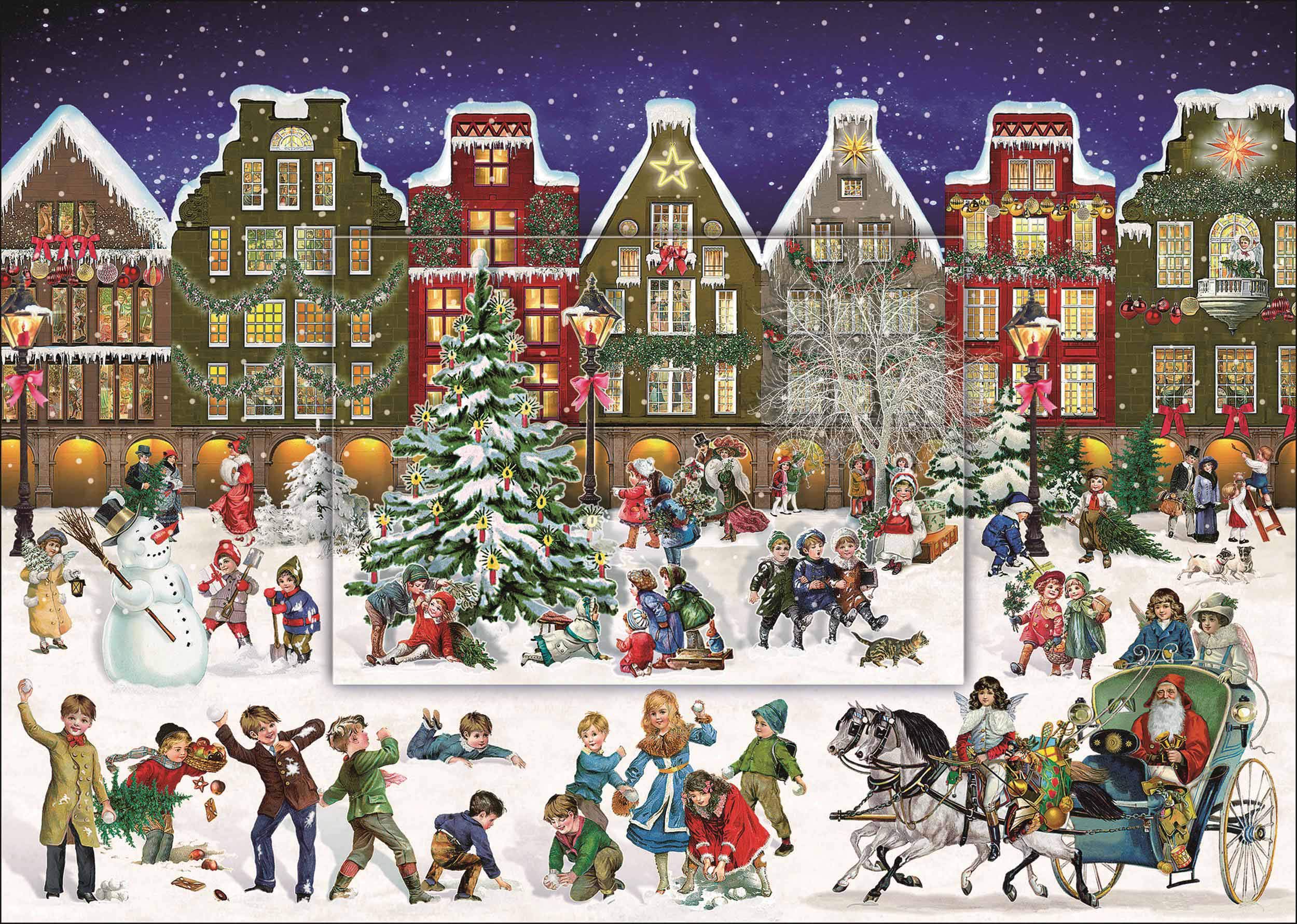 A4-Wandkalender - Winterabend in der Stadt