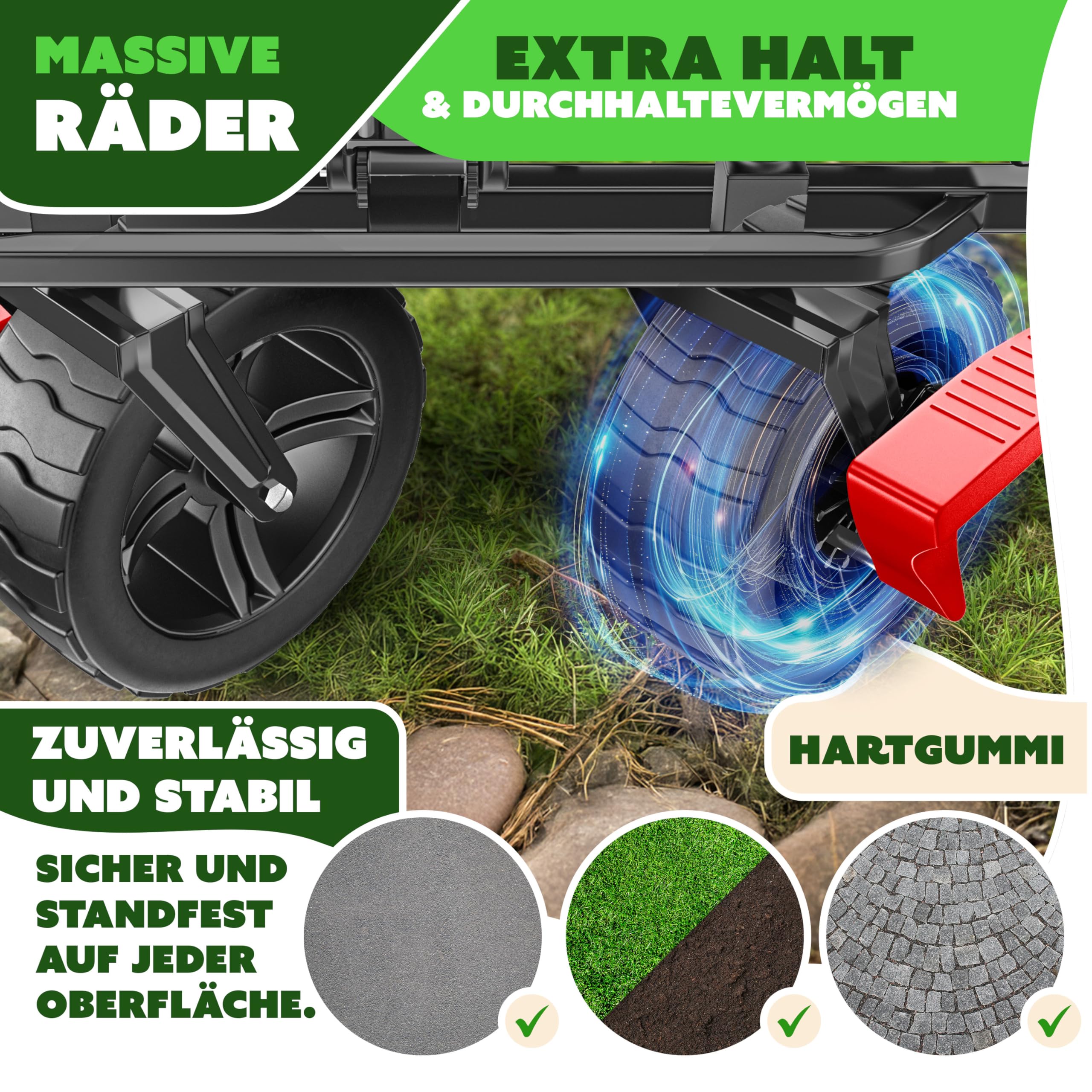 KESSER® Bollerwagen faltbar GT9000 Handwagen mit Dach | Transportwagen max. belastbar bis 150kg mit Hartgummi-Räder & Feststellbremsen (Vorne & Hinten) | Inkl. Schloss, Abdeckung, Wetter & Sichtschutz