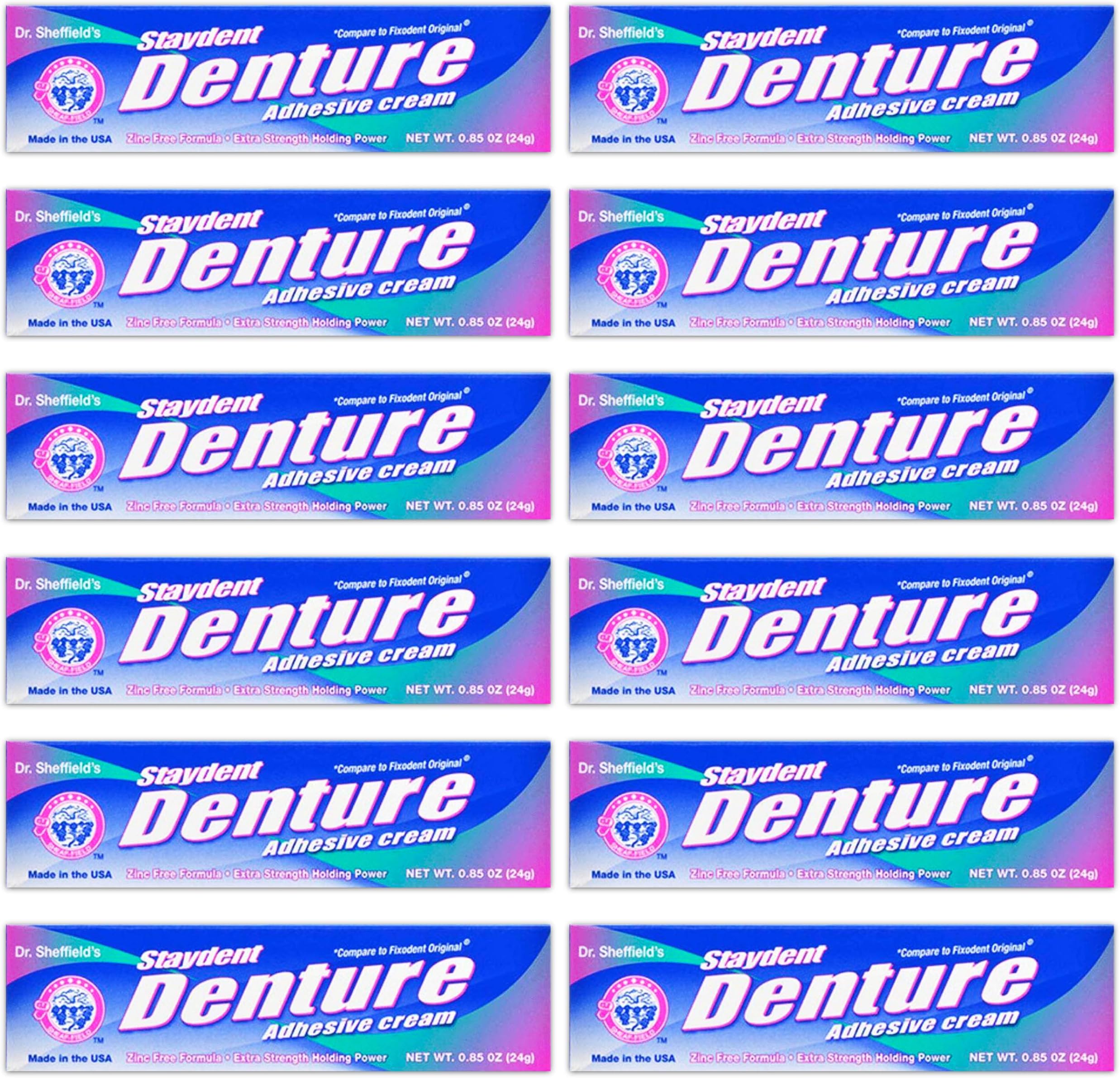 Bulk Buys Staydent Denture Cream 85Oz - Case of 12
