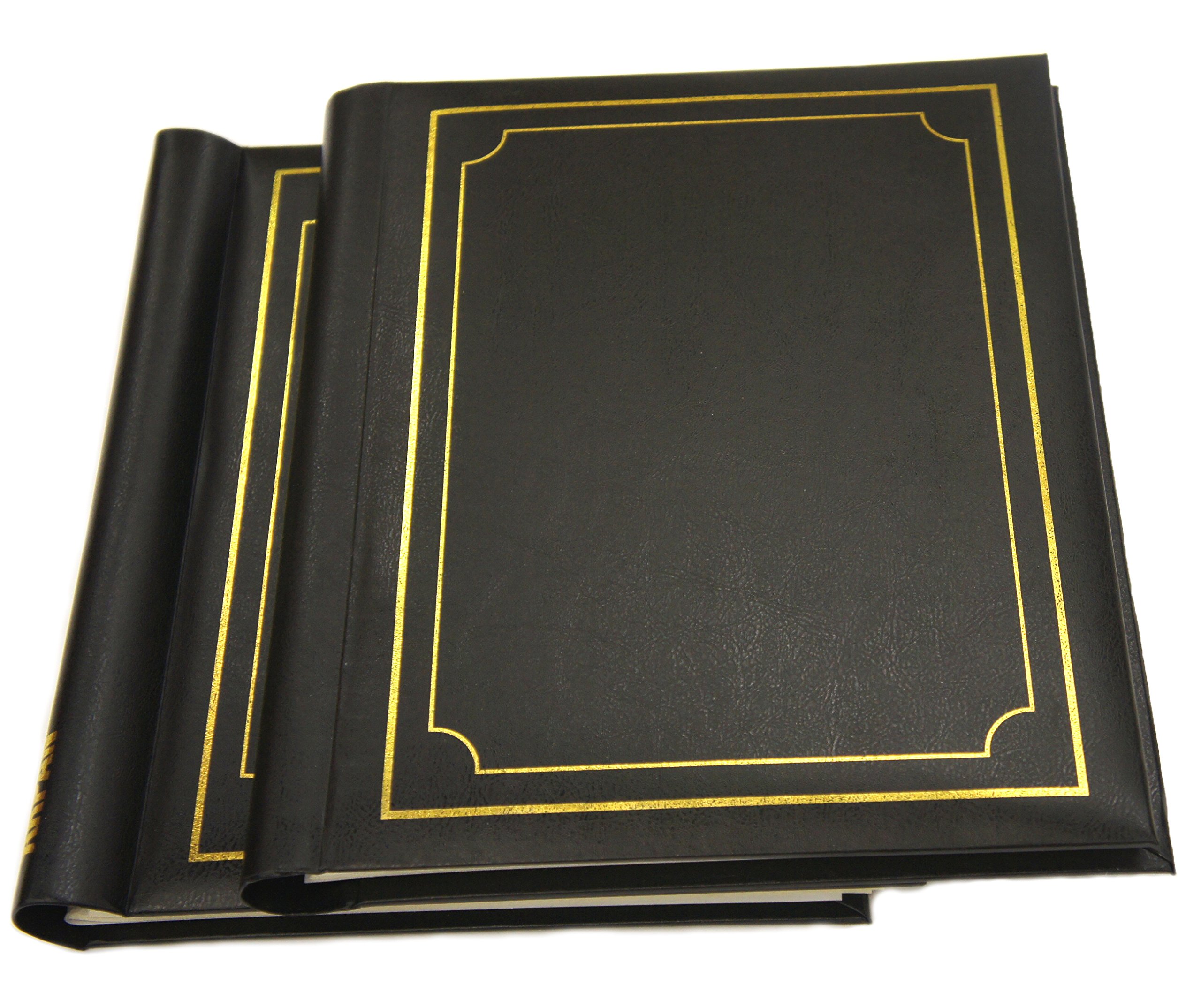 Arpan Black Photo Album Extra Value Twin Pack, 40 Easy Stick Pages Per Album - Deluxe Padded Cover By ( - Twin Pack)