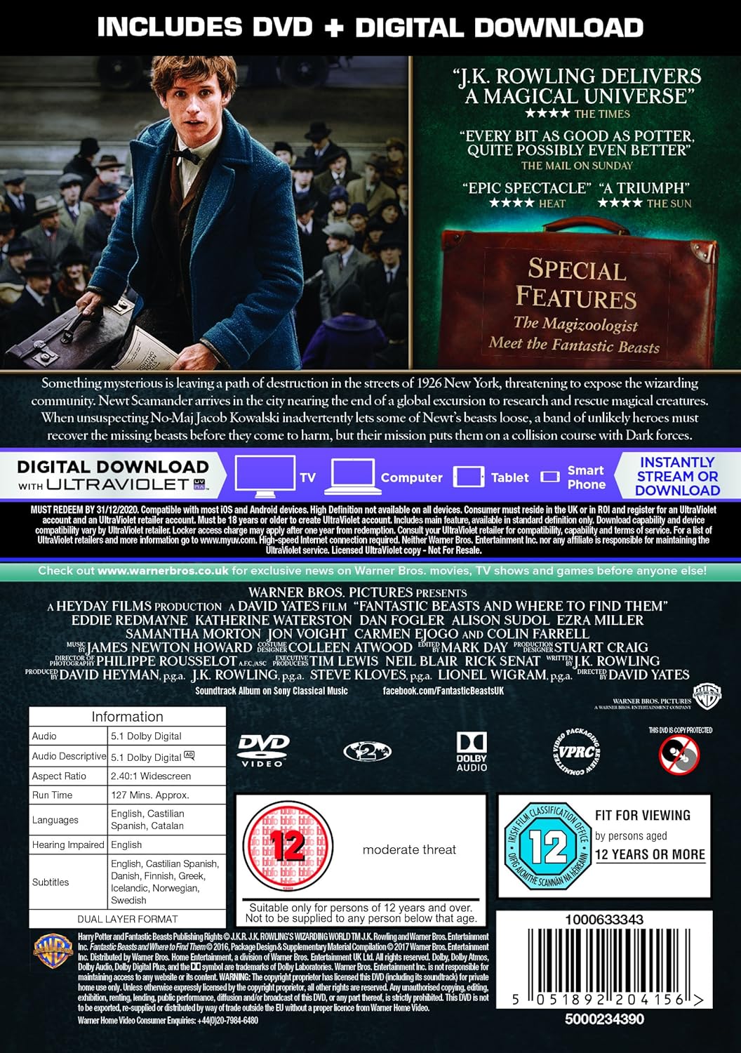 Fantastic Beasts and Where To Find Them [DVD + Digital Download] [2016] - Image 2