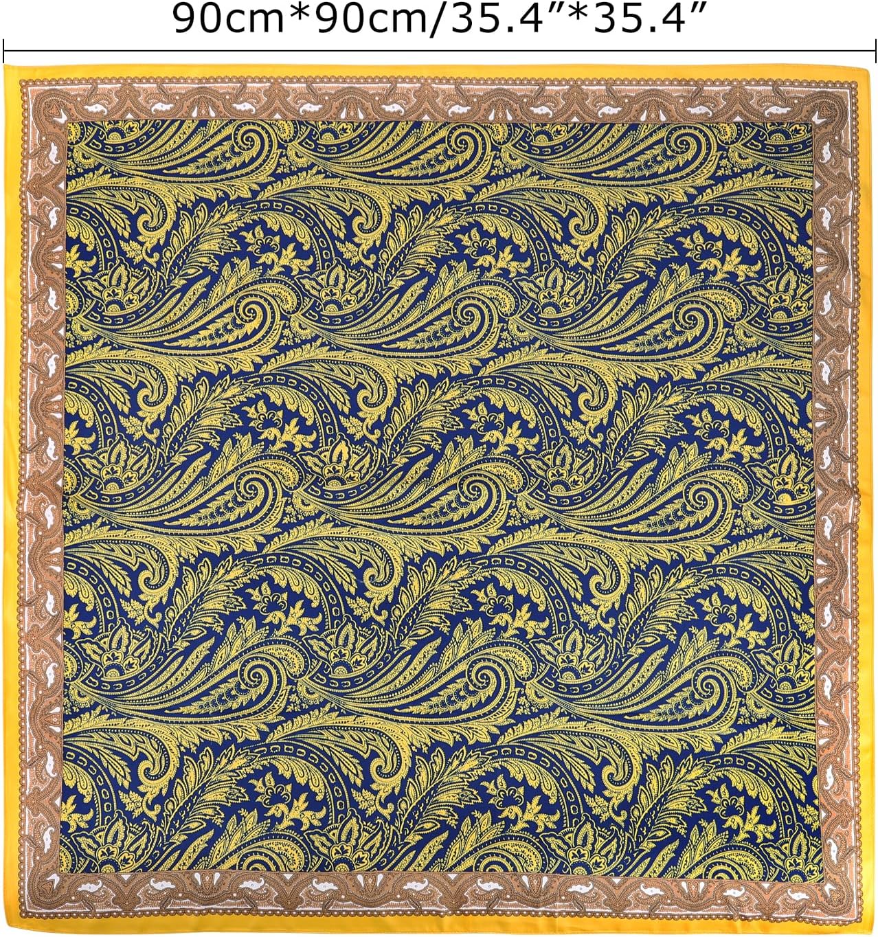 GERINLY Mens Wild Rag Polyester, Large Western Bandana 35 Inch, Fashion Cowboy Scarfs - Image 2