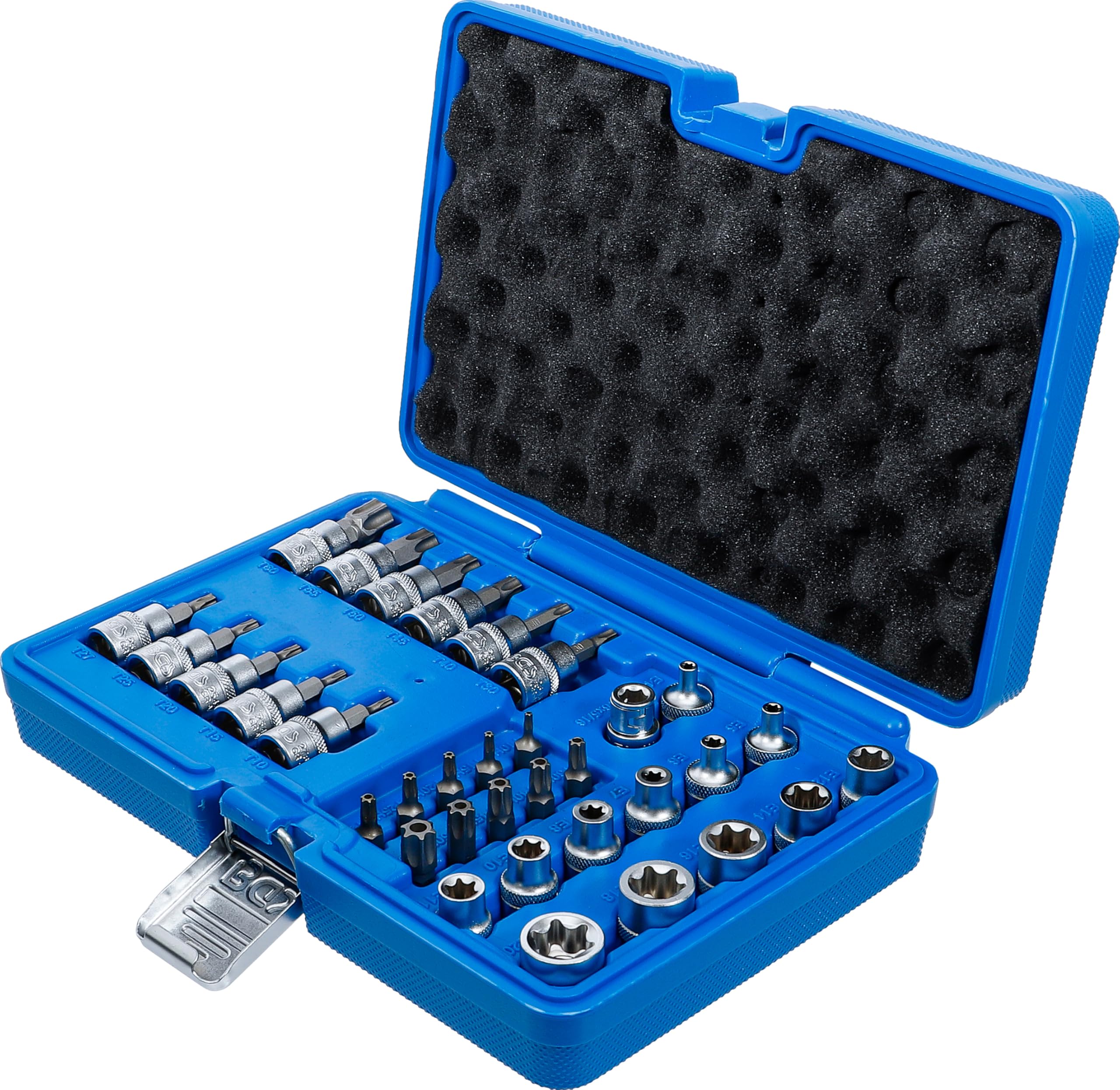 BGS 5021 | Serie di inserti e bussole | 10 mm (3/8") | profilo a T (per Torx) | 34 pz.