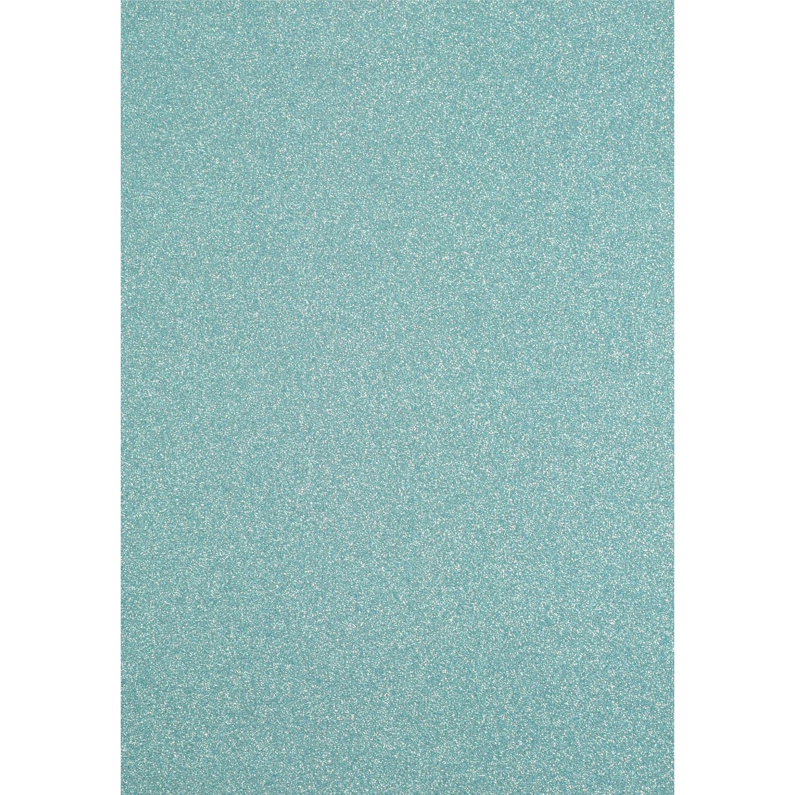 Florence Glitter Cardstock - Colours A4 Aqua Blue - 5 Sheets Craft Paper - Scrapbook & Card Making Paper - 250 GSM