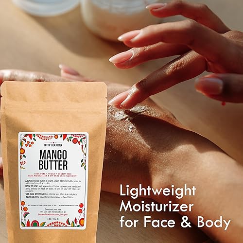 Miniatura 8 de Better Shea Butter - Mantequilla de mango cruda 100  natural extraída de semillas de mango hidratante para piel y cabello úsalo con karité en