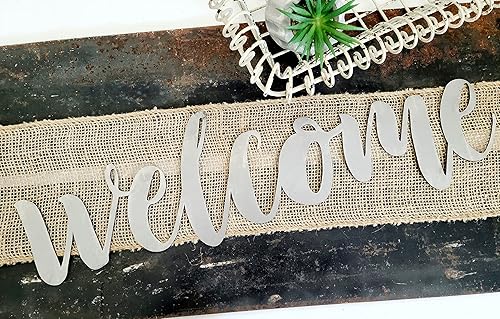 Miniatura 631 de Steel Metal Script Word Art - Various Sizes and Finishes (cheers Small 12.5x6", Raw, Unfinished Steel)