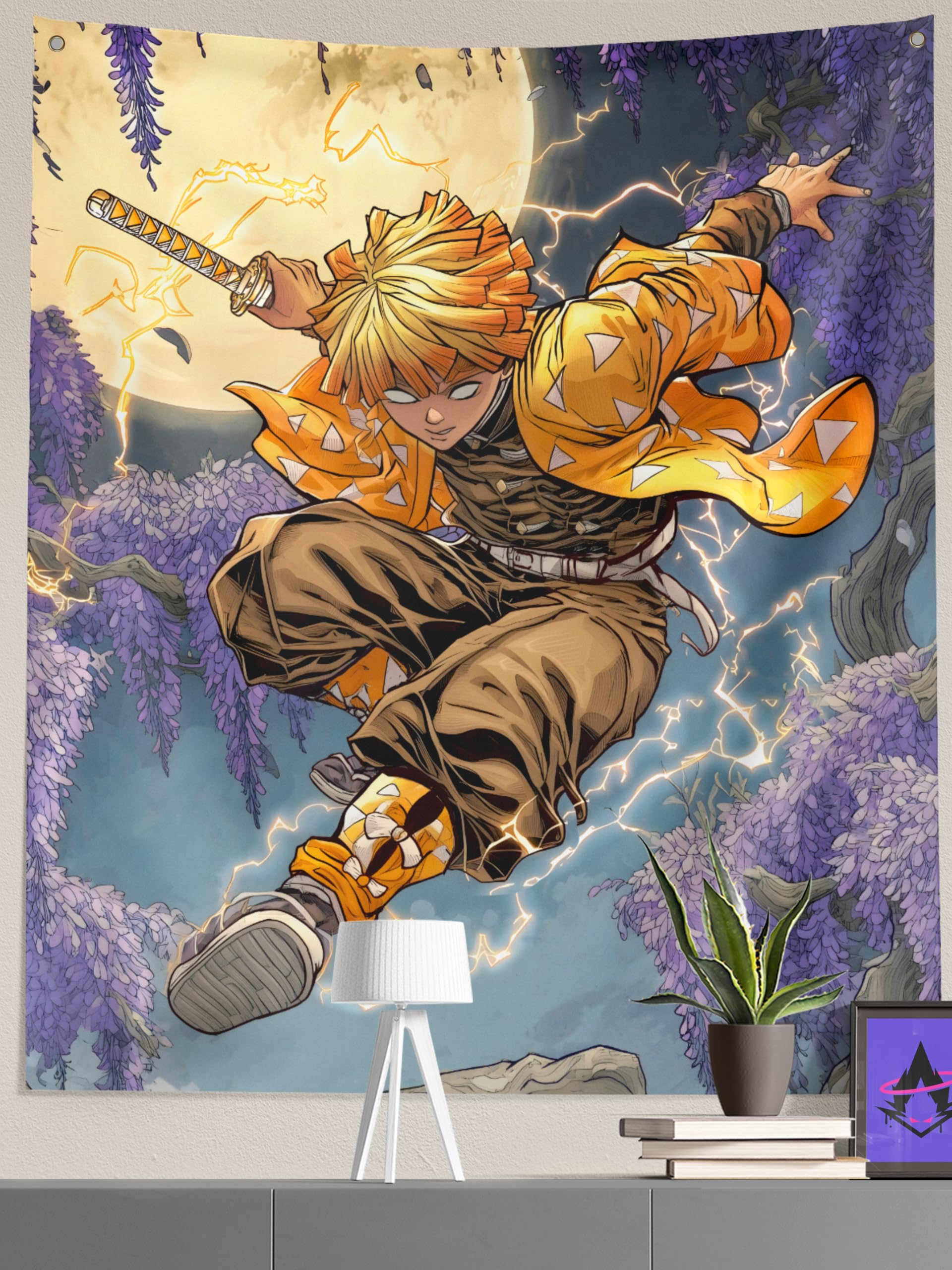 Thunder Warrior Anime Tapestry - Wall Decor -1