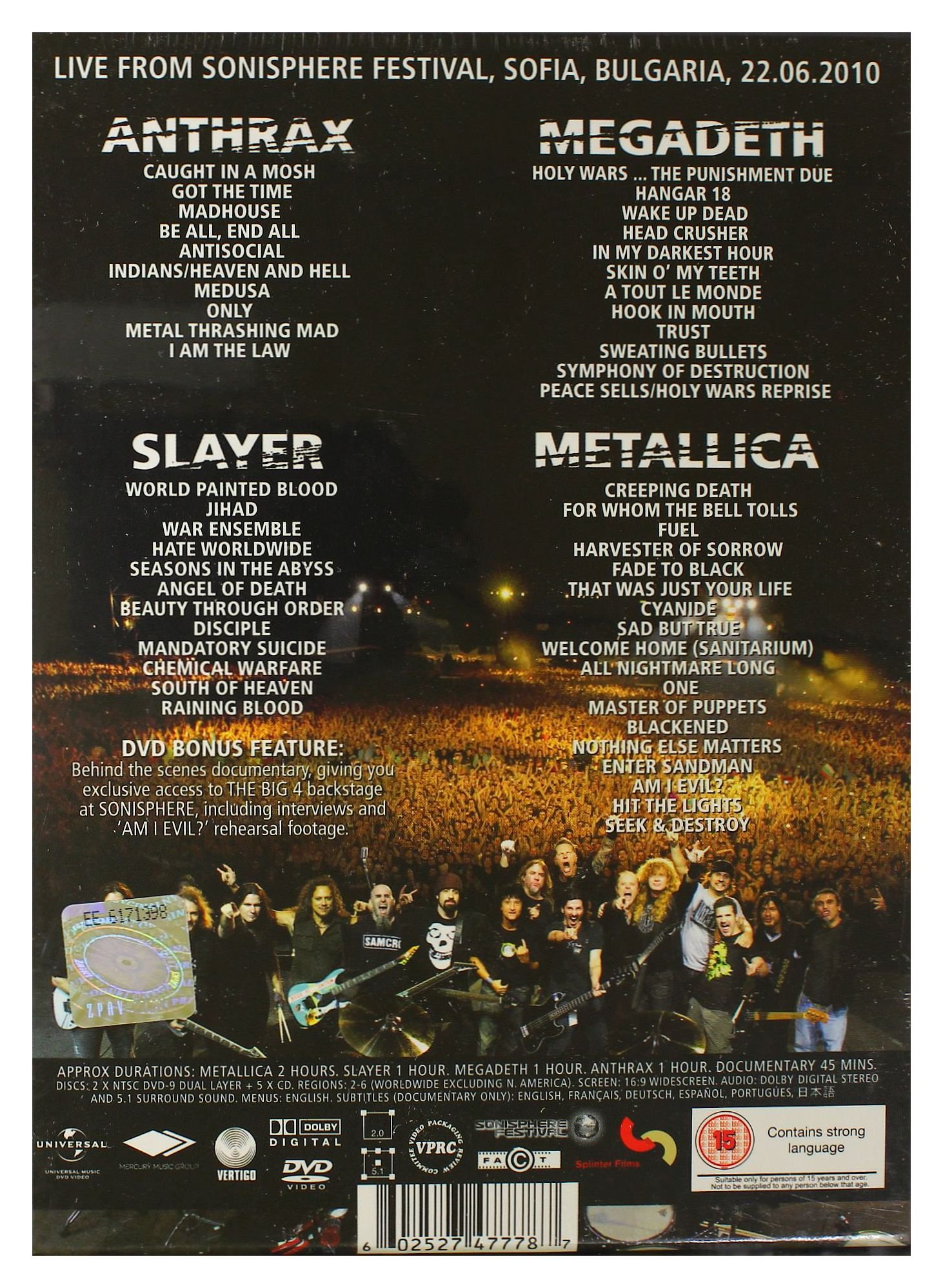 The Big Four: Live From Sofia, Bulgaria [2 DVDs] [Limited Deluxe Edition]