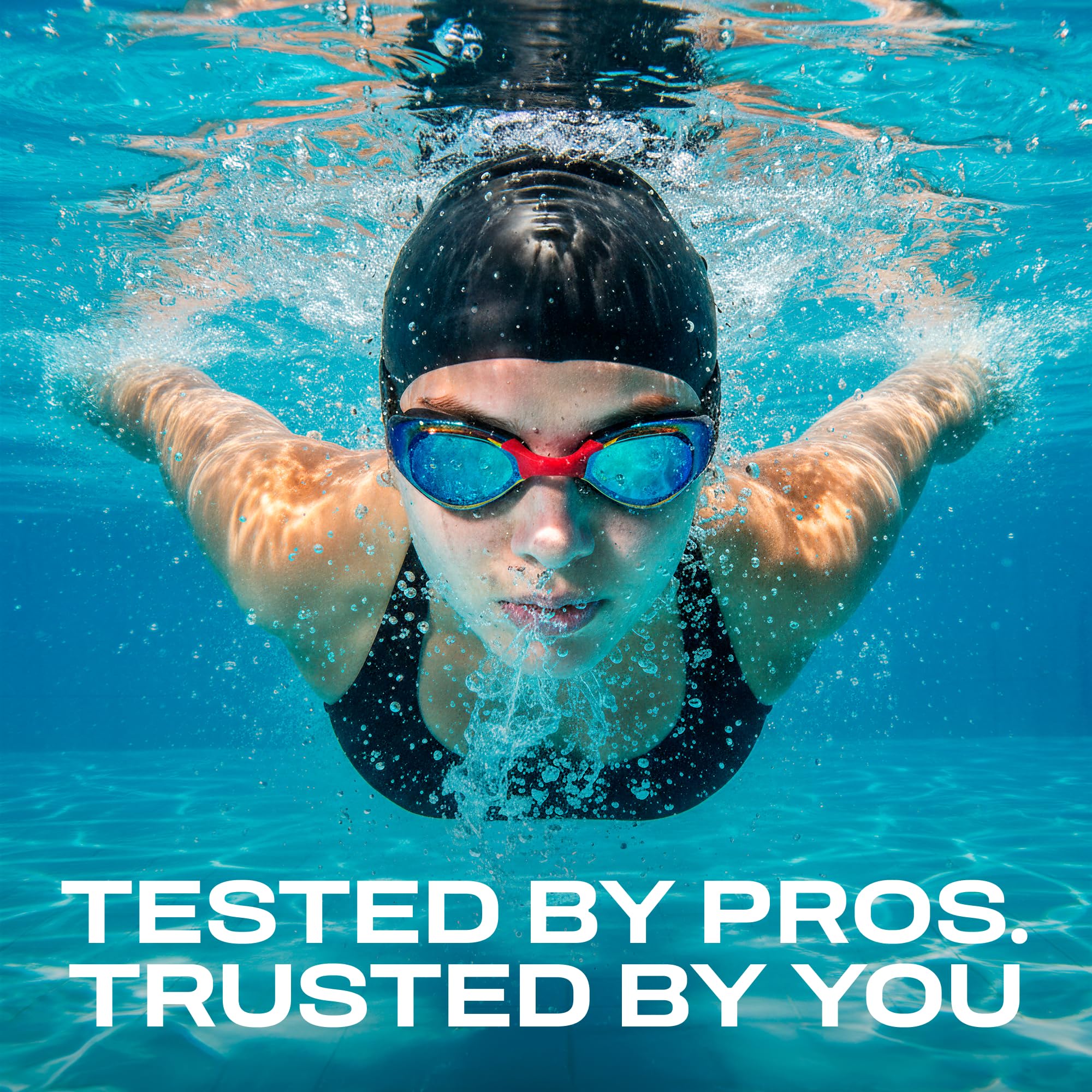 Clear'r Mako Schwimmbrille Erwachsene - Anti-Fog Beschichtung Schwimmbrille, UV-Schutz, komfortable einteilige weiche Rahmenbrille
