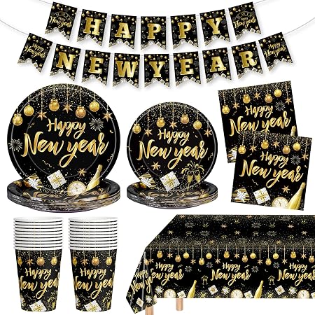 82 Pcs New Years Eve Party Supplies 2026 Set -