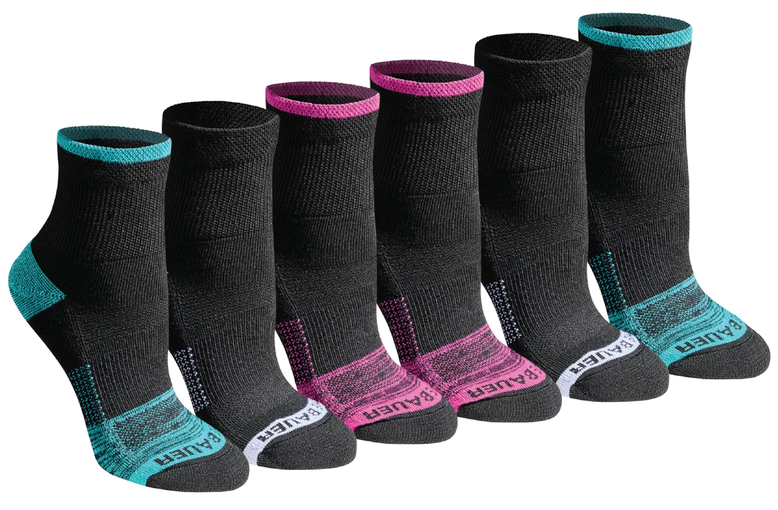 womens Dura Dri Moisture Control 6-pair Quarter Socks