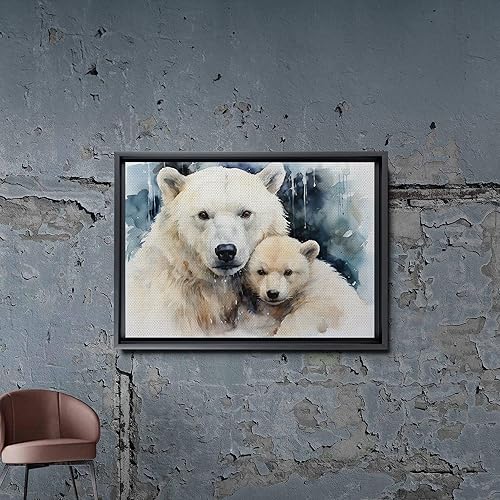 Miniatura 7 de Fox Mother Cub Prints, In The Style Of Stencil,Based, Ivory, Kids Wall Art, Kids Wall Art Display, Mom And Baby Animal Art Print, Wall Art, Wall