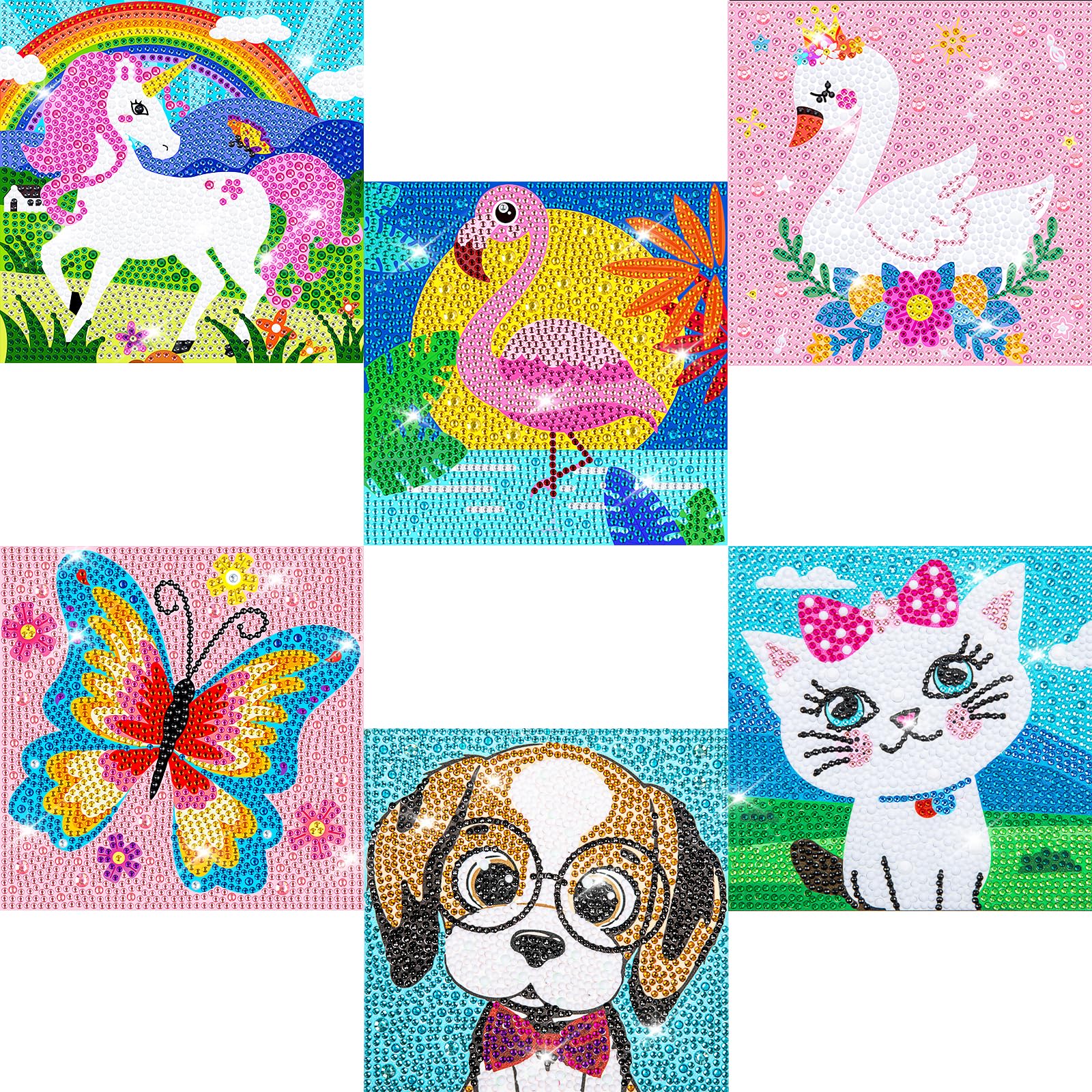 Beginner Sticker Diamond Painting For Kids DIY Diamond Mosaic Sticker Kits - Creative ...
