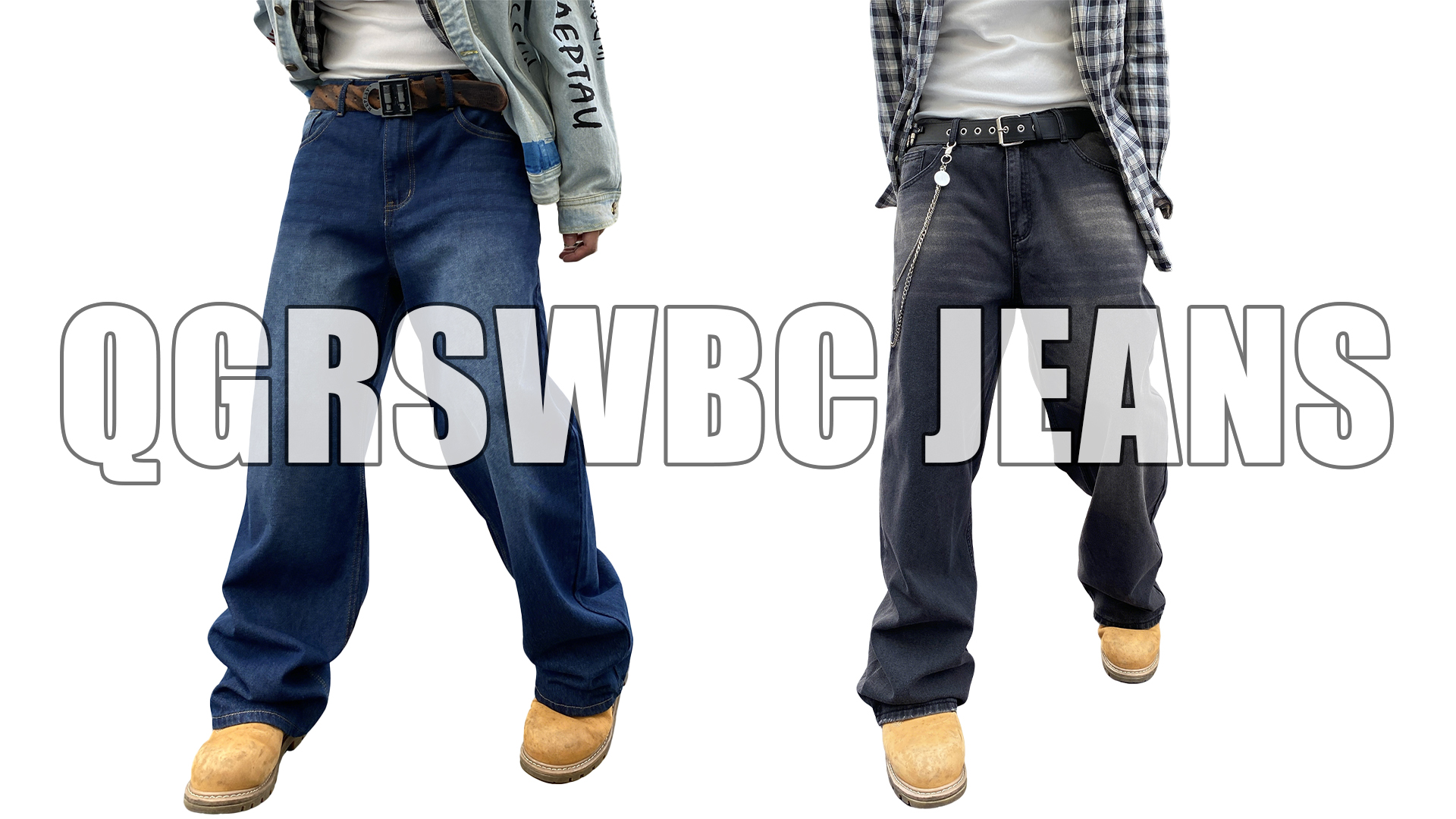 Baggy Jeans da uomo Y2K Streetwear Vintage Jeans Loose Fit Denim Pants con gamba larga, comodi e casual da uomo, Grigio A., L