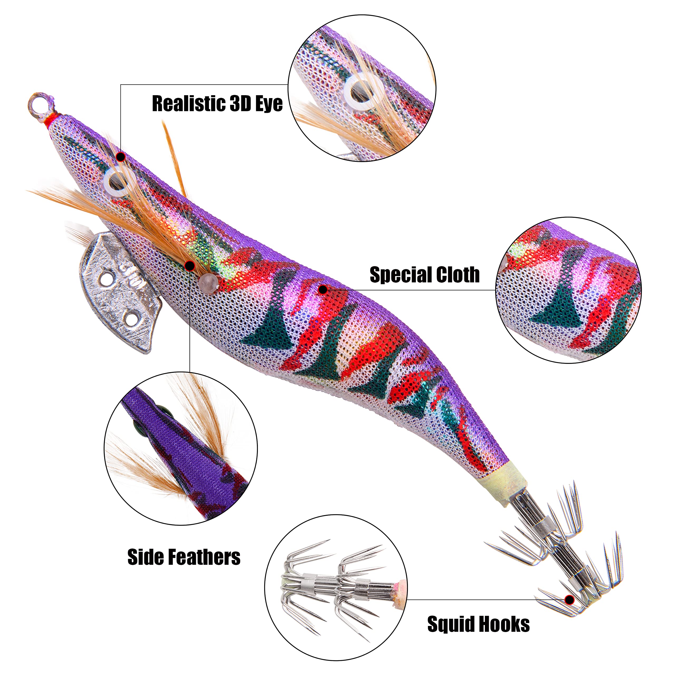 Luminous Squid Jig Sea Fishing Lures - Image 2