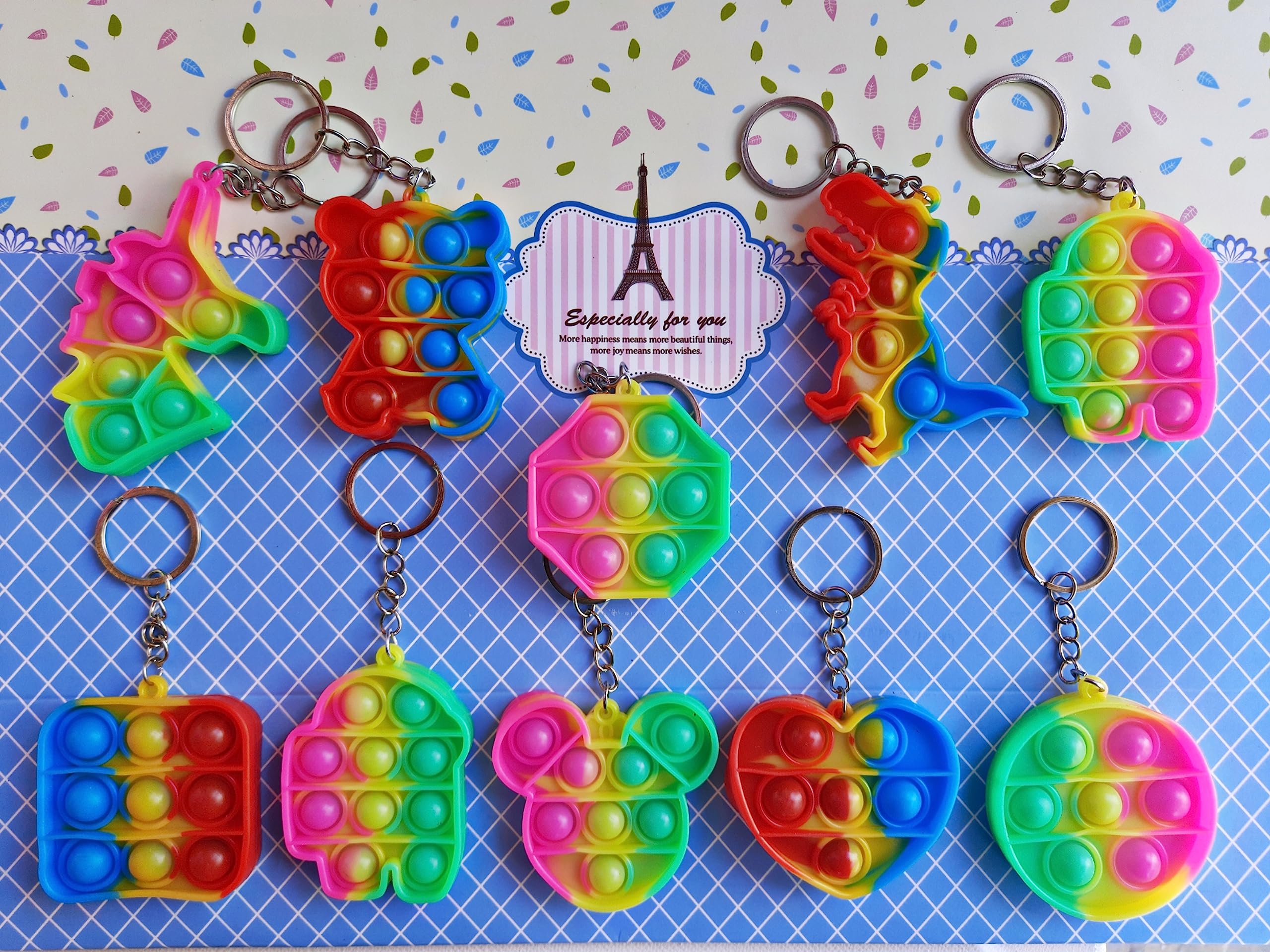 MSGH Pop It Pop Keychain Pack of 3/6/12 Pieces- Return Gifts for Birthday Party for Kids | Pop it Keychain Fidget Toys for Kids | Stress Relief Bubble Key Ring for Kids and Adults (PACK OF 3 PIECE) (B0C7C8Q7TP) Amazon Price History, Amazon Price Tracker