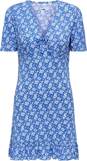 🚫 [CADUCADO] 🔥 Only Onlmolly Life S/S V-Neck Dress Jrs Noos for Women