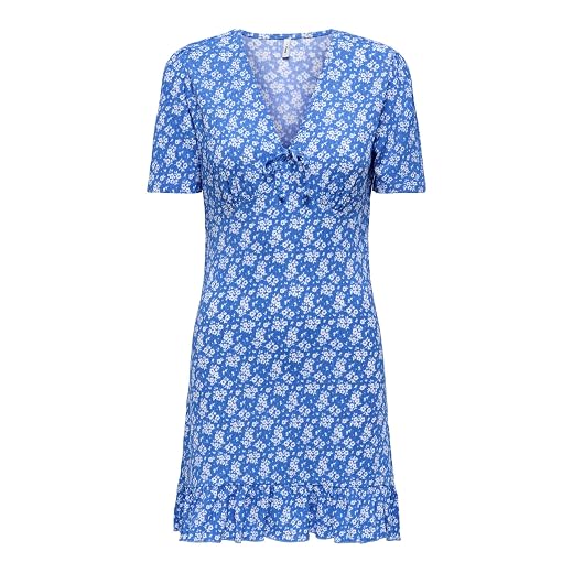 Only Onlmolly Life S/S V-Neck Dress Jrs Noos for Women