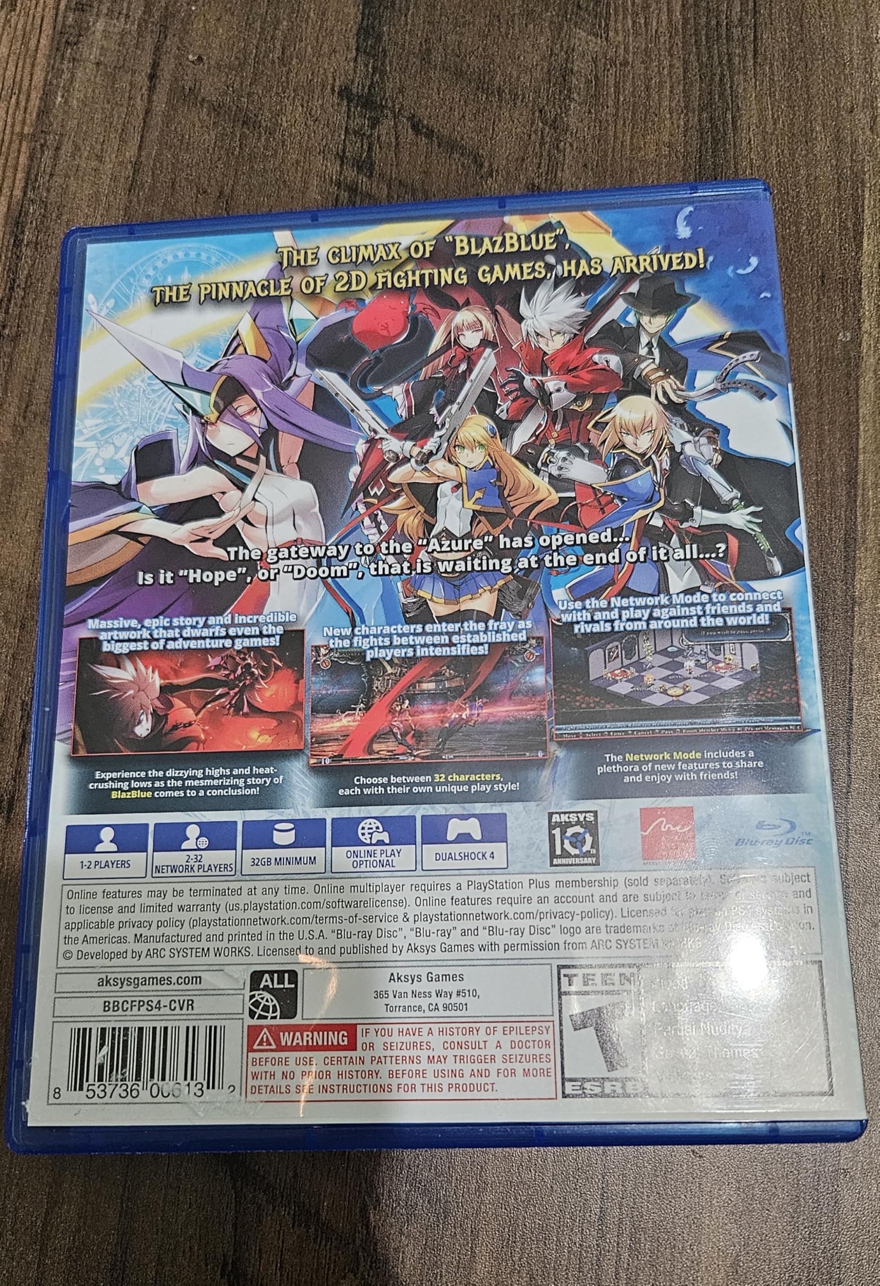 Amazon.com: BlazBlue: Central Fiction - PlayStation 4 : Aksys