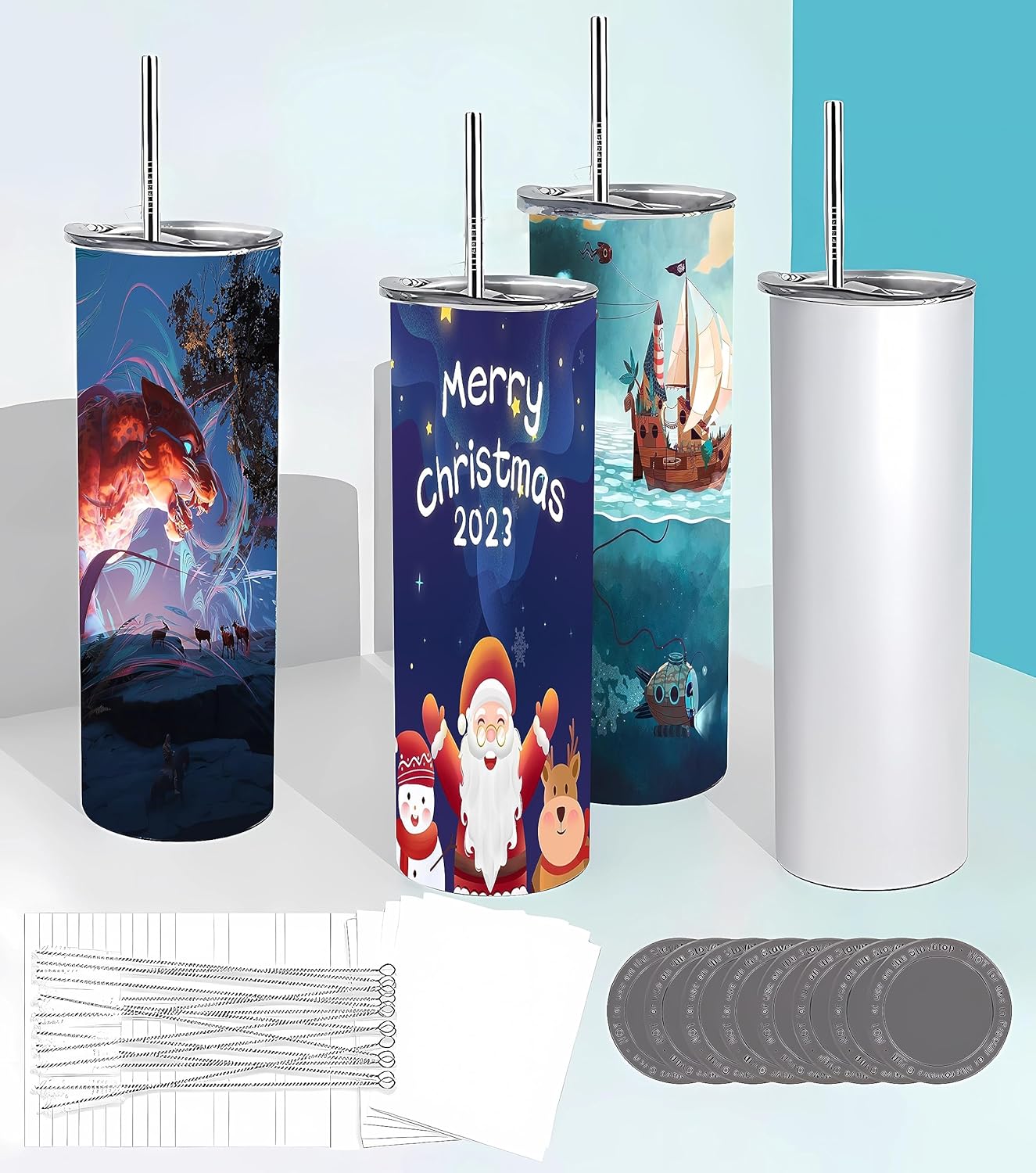 Pinch Tumbler Klem, 2 in 1 Magneet Sublimatie Tumblers Pinch Tool met Siliconen Cup Cradle voor Tumblers, Sublimatie Tumblers Pinch voor Skinny Straight Tumbler Blank Cups Grip