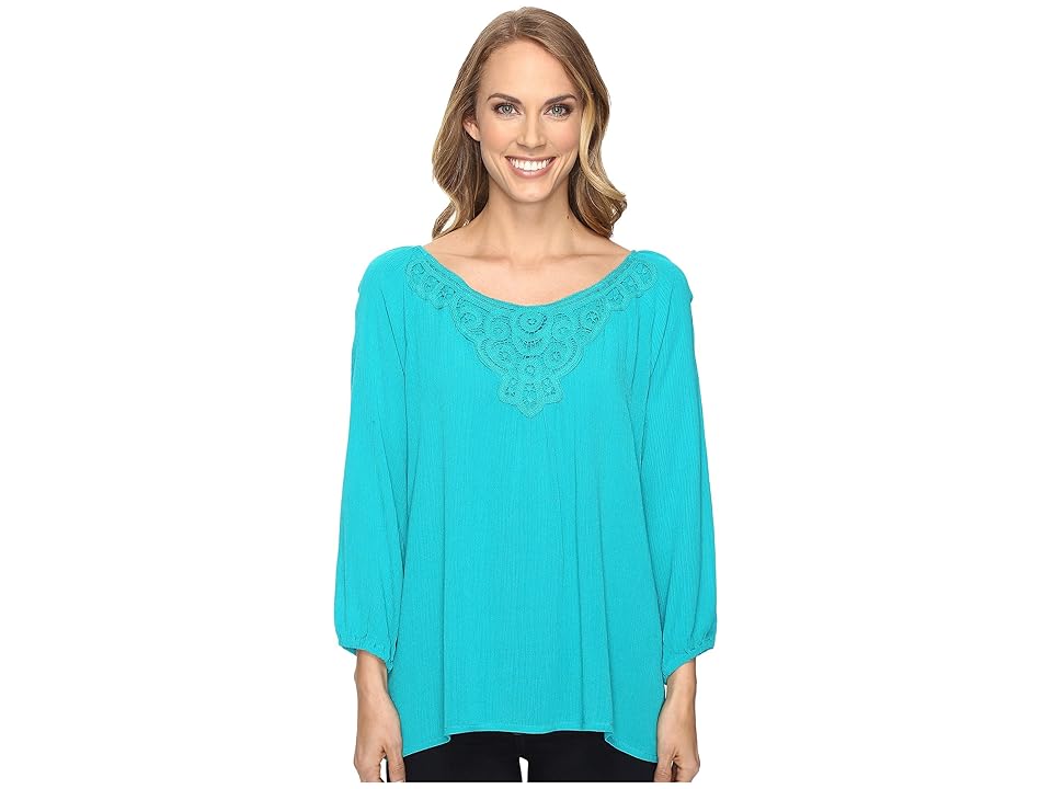 

Roper 0614 Crepe Blouse (Blue) Women's Blouse